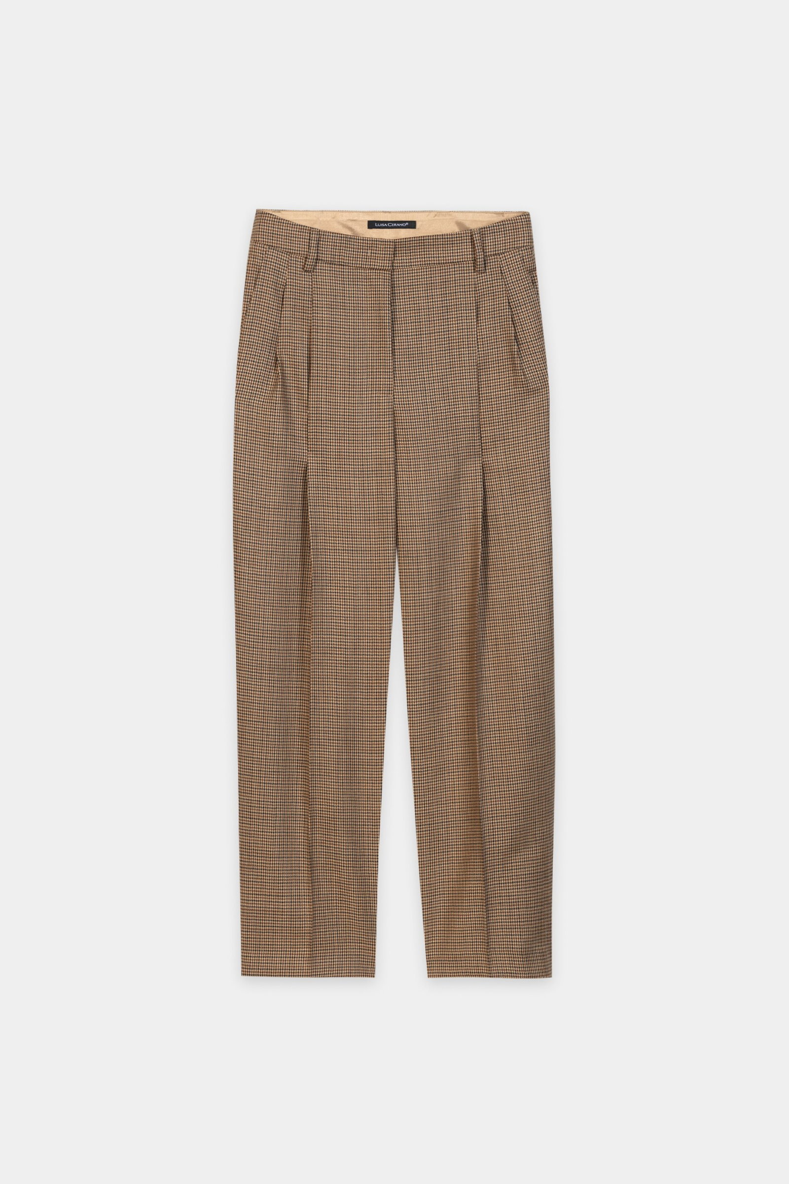 Glencheck-Tapered-Pants, soft caramel/caramel #1
