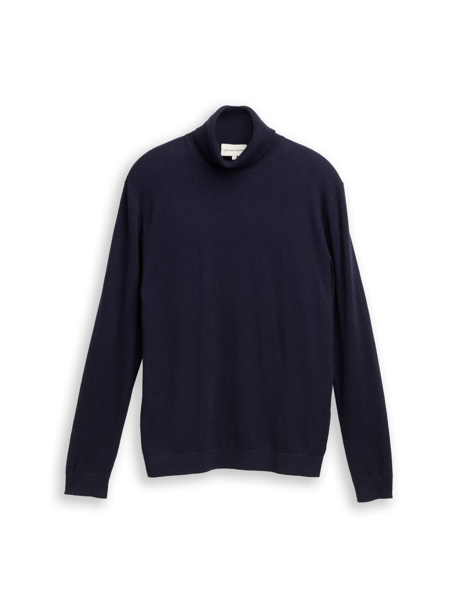 Tom Tailor | Tom Tailor Rollkragenpullover | M | knitted navy melange