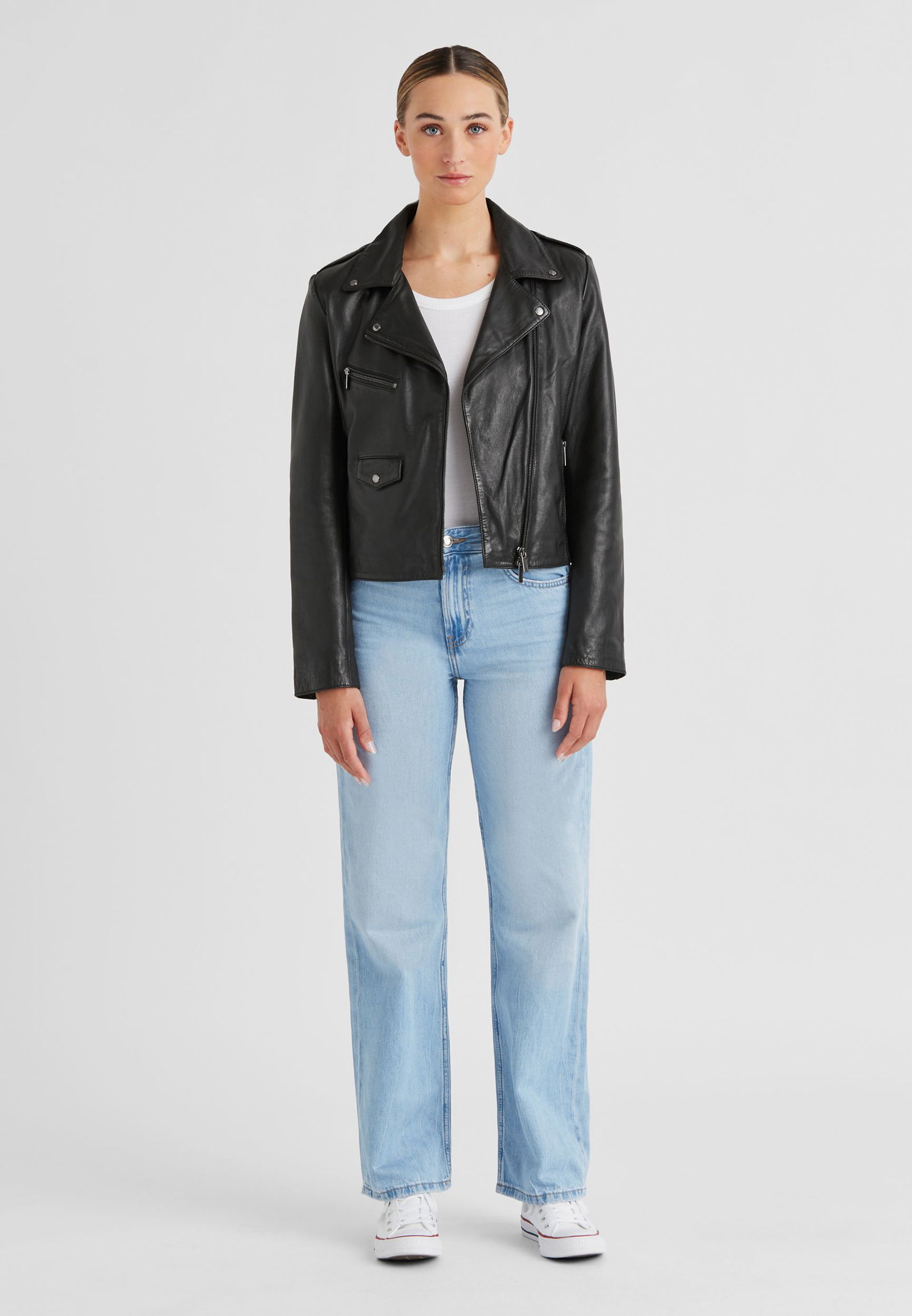 Milestone | Milestone Lederjacke | 36 | schwarz