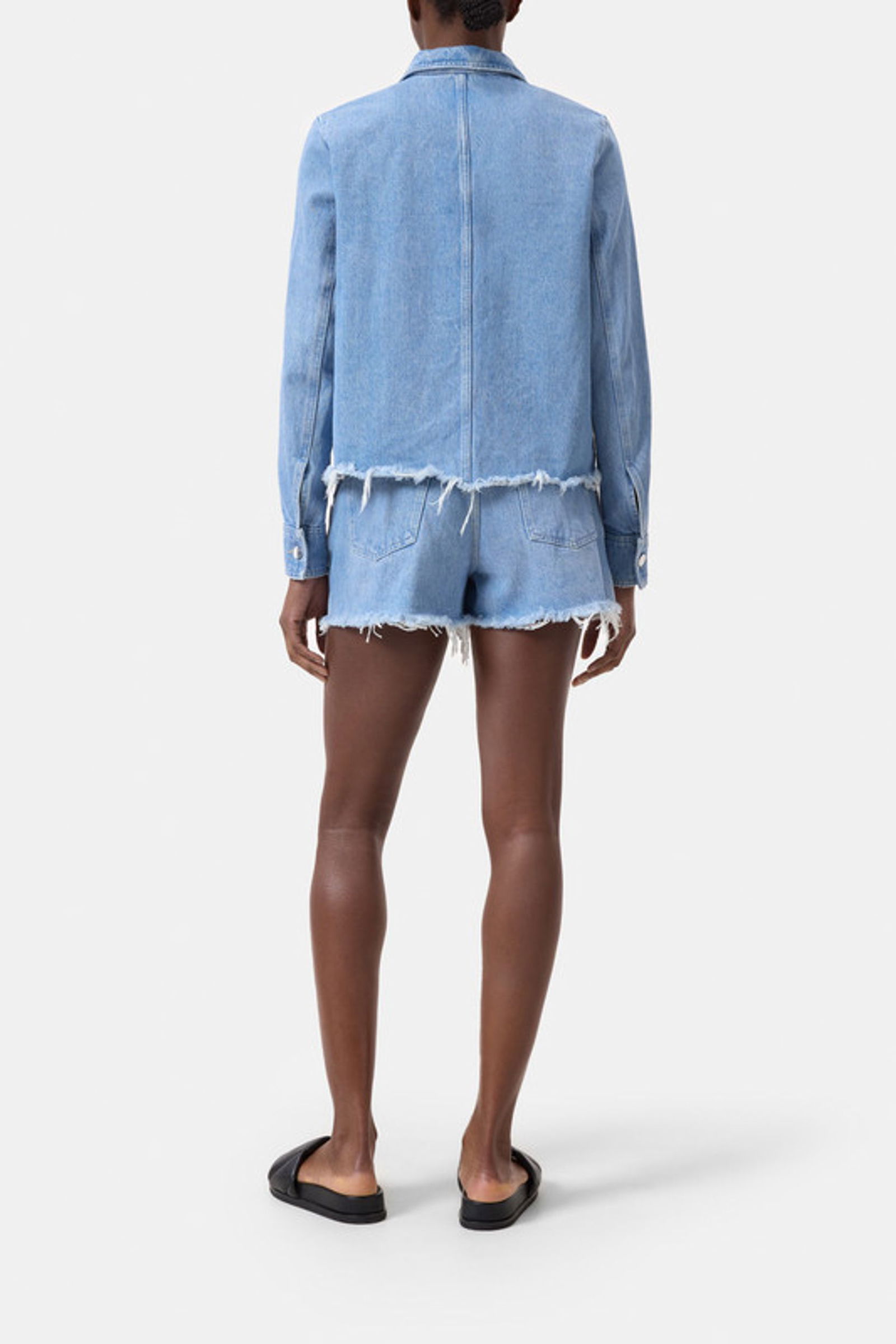 Closed |  Closed Hemdjacke aus kräftigem Rigid Denim | M | hellblau