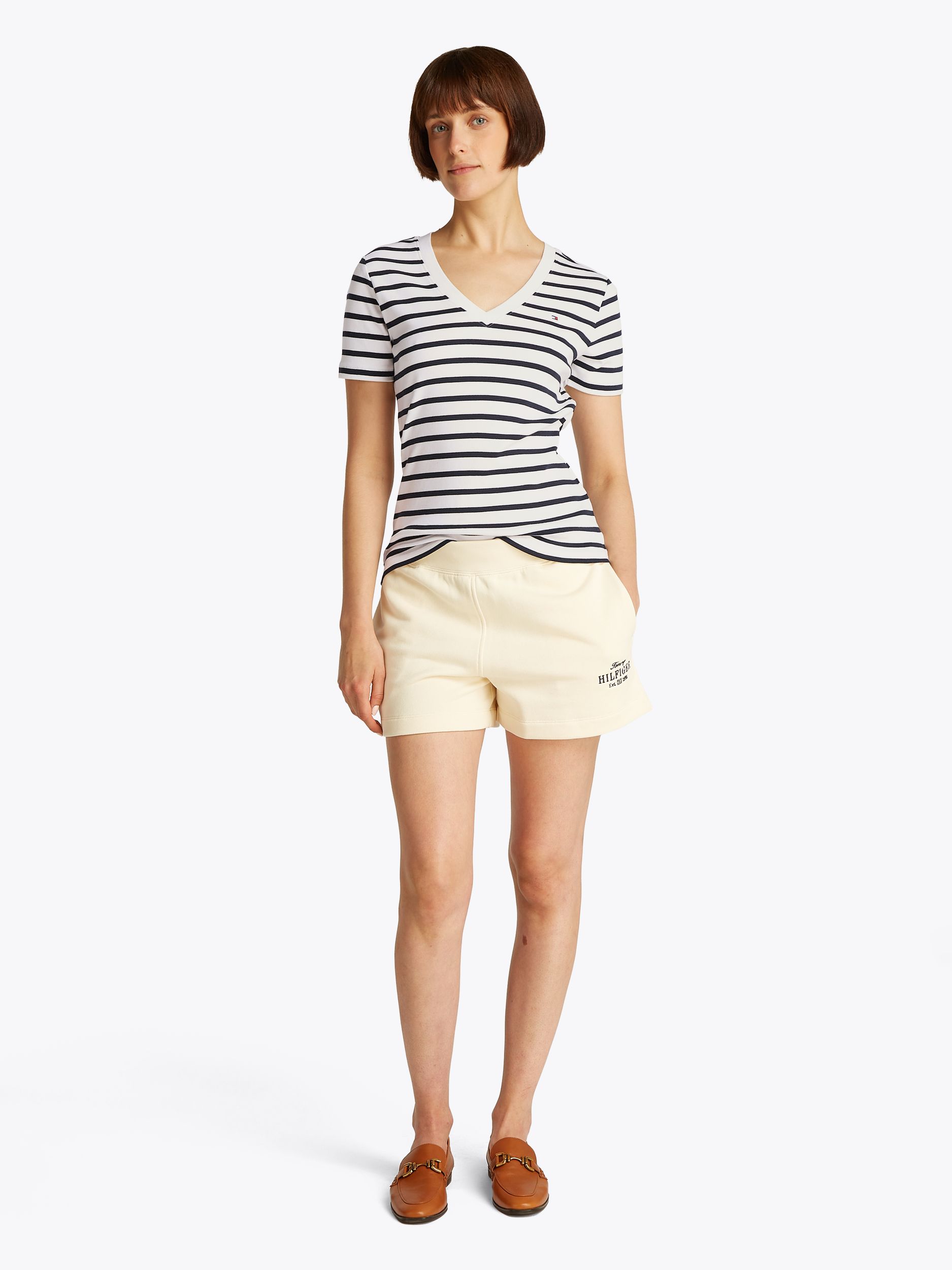 Tommy Hilfiger |  Tommy Hilfiger Slim Cody T-Shirt | S | breton ecru/dark night navy stp