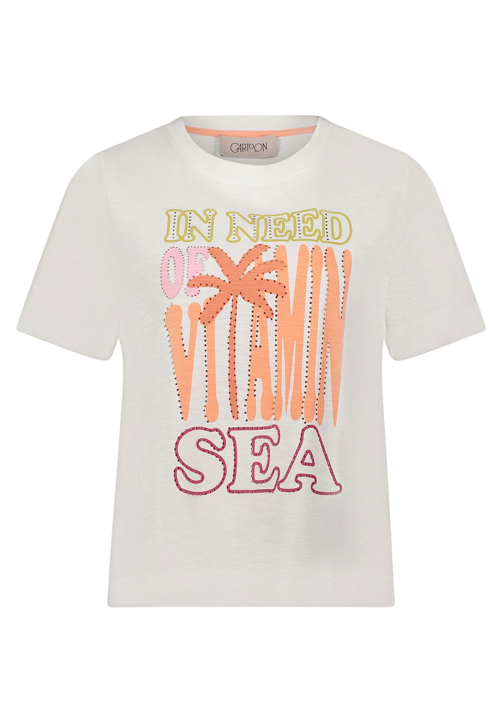 Cartoon | Printshirt | 40 | patch cream/pink