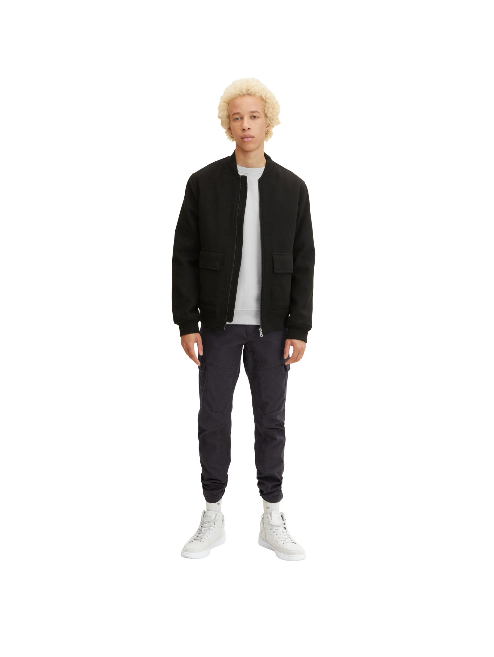 slim cargo pants, coal grey #4