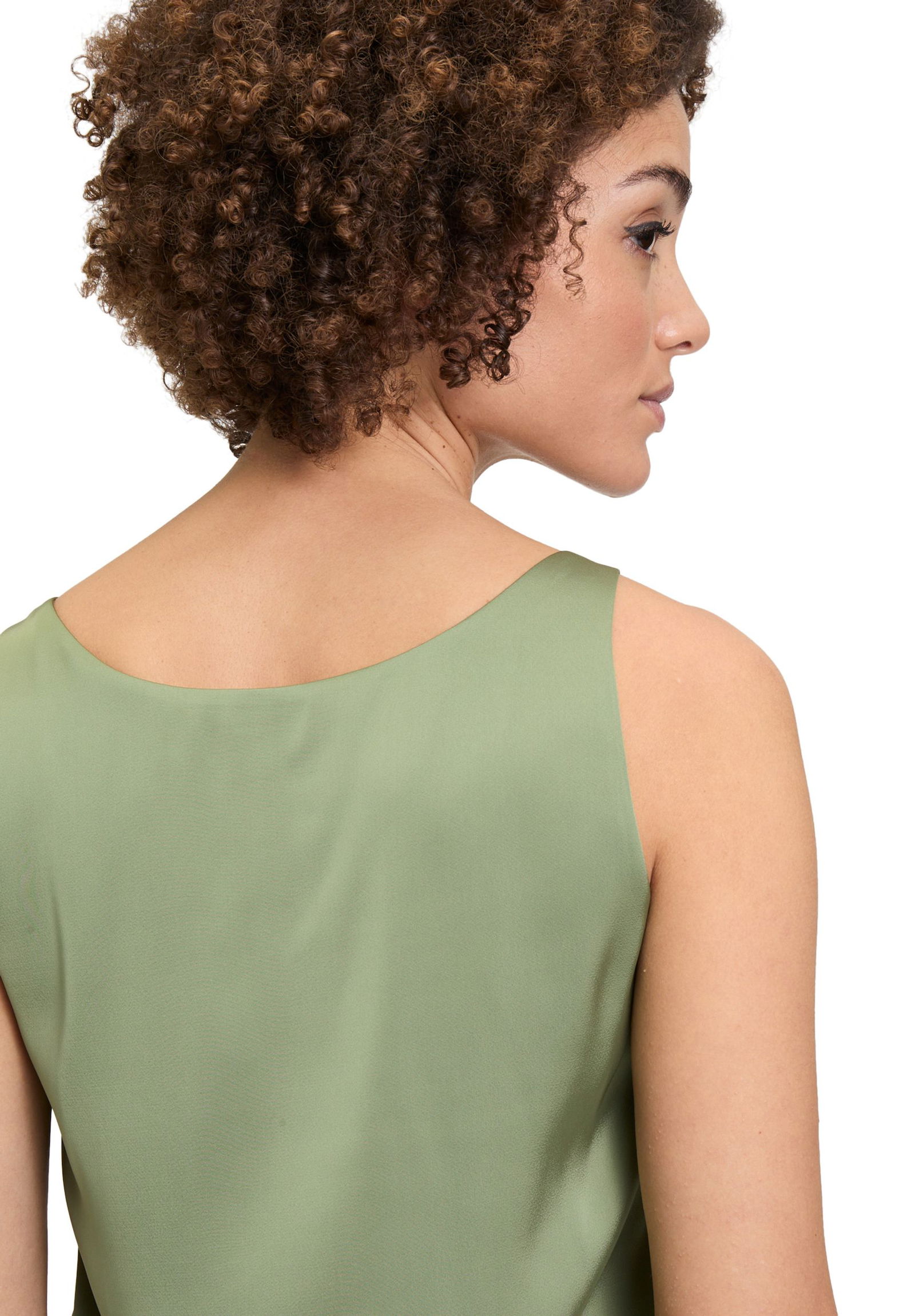 V by Vera Mont | Satin-Bluse | 40 | autumn green