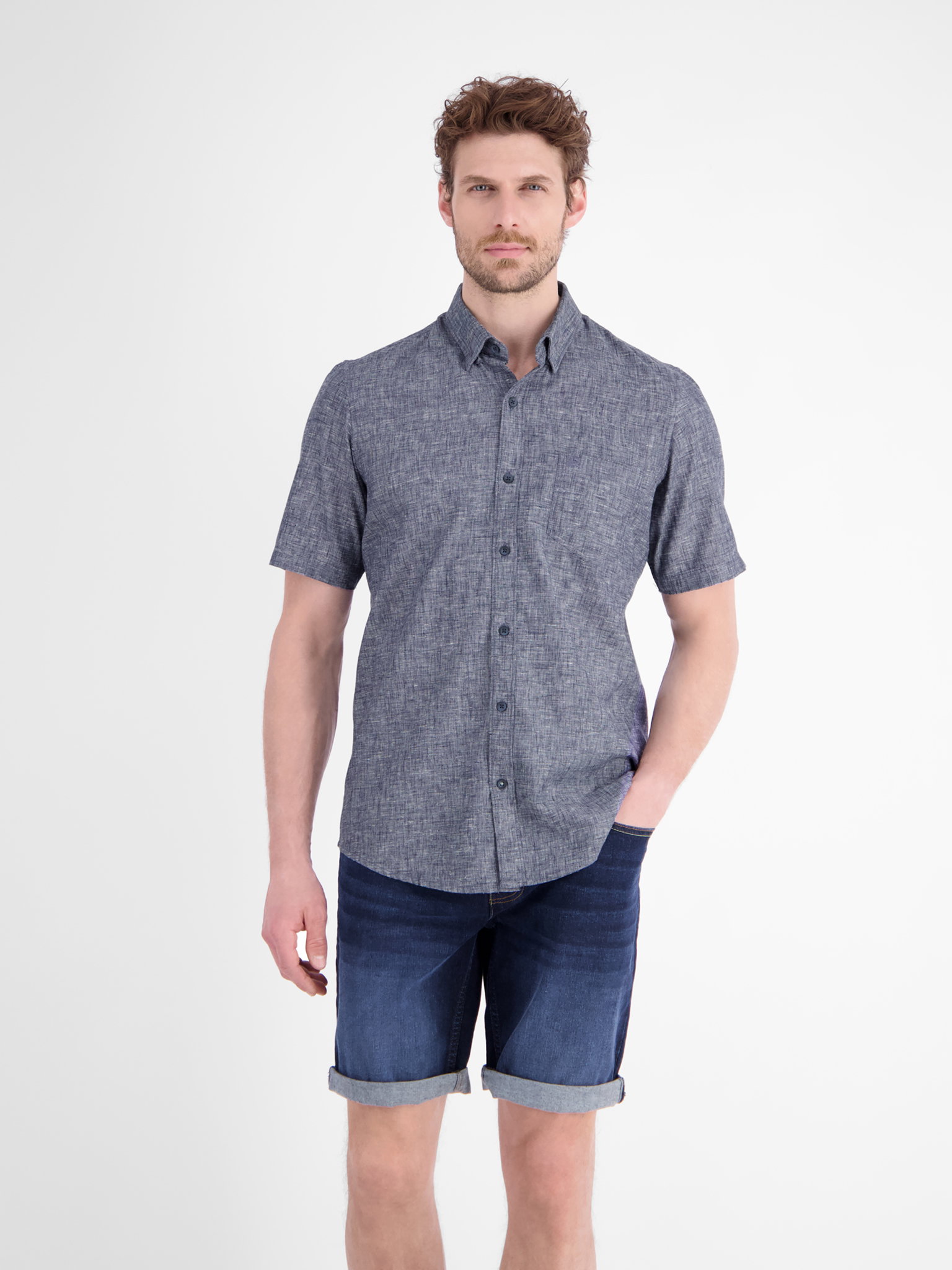 HEMD 1/2 ARM, CLASSIC NAVY #3