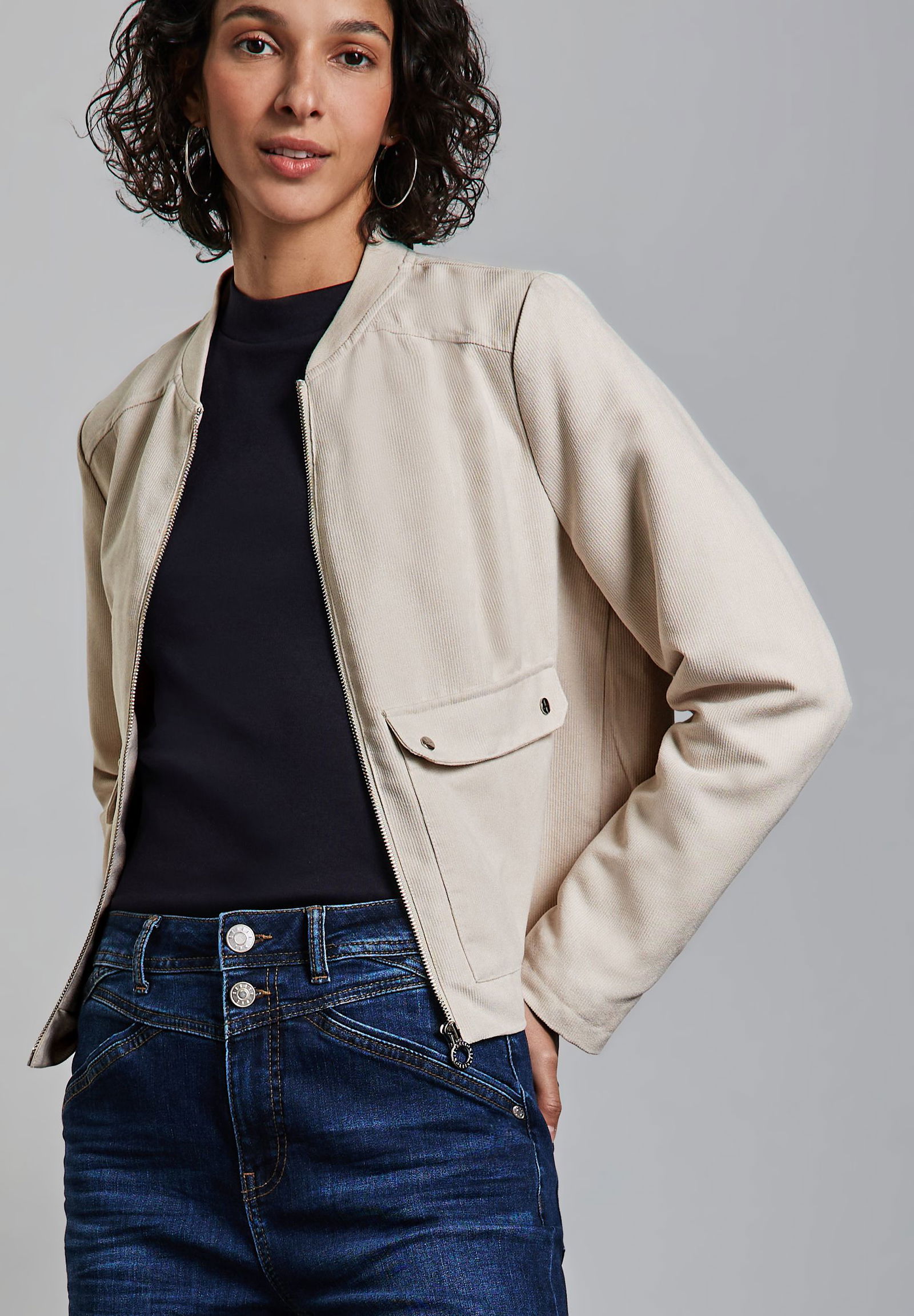 Street One |  Street One Kurzblazer  | 36 | smooth sand beige