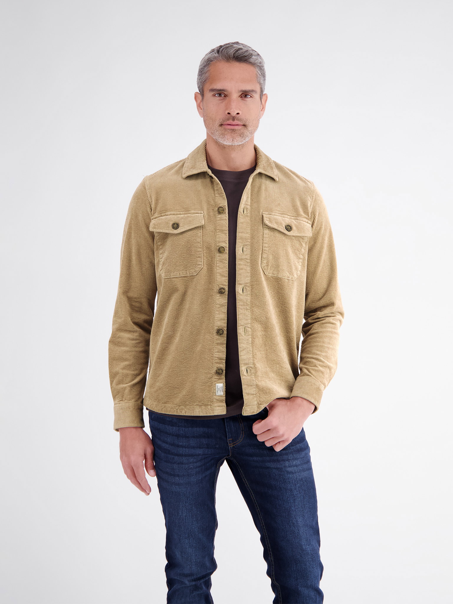 HEMD 1/1 ARM, GRAVEL BEIGE #3