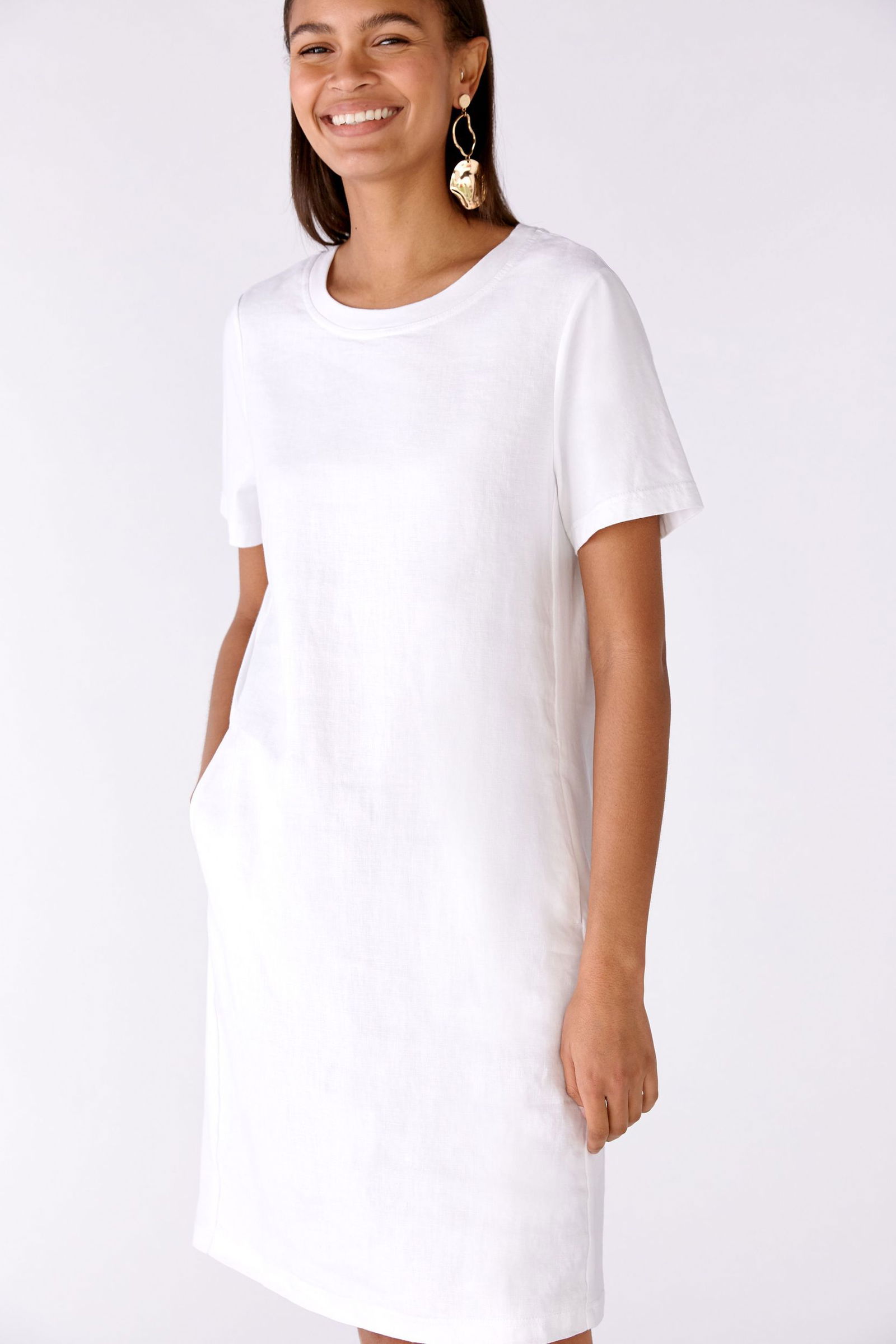 Oui Kleid aus Leinen 