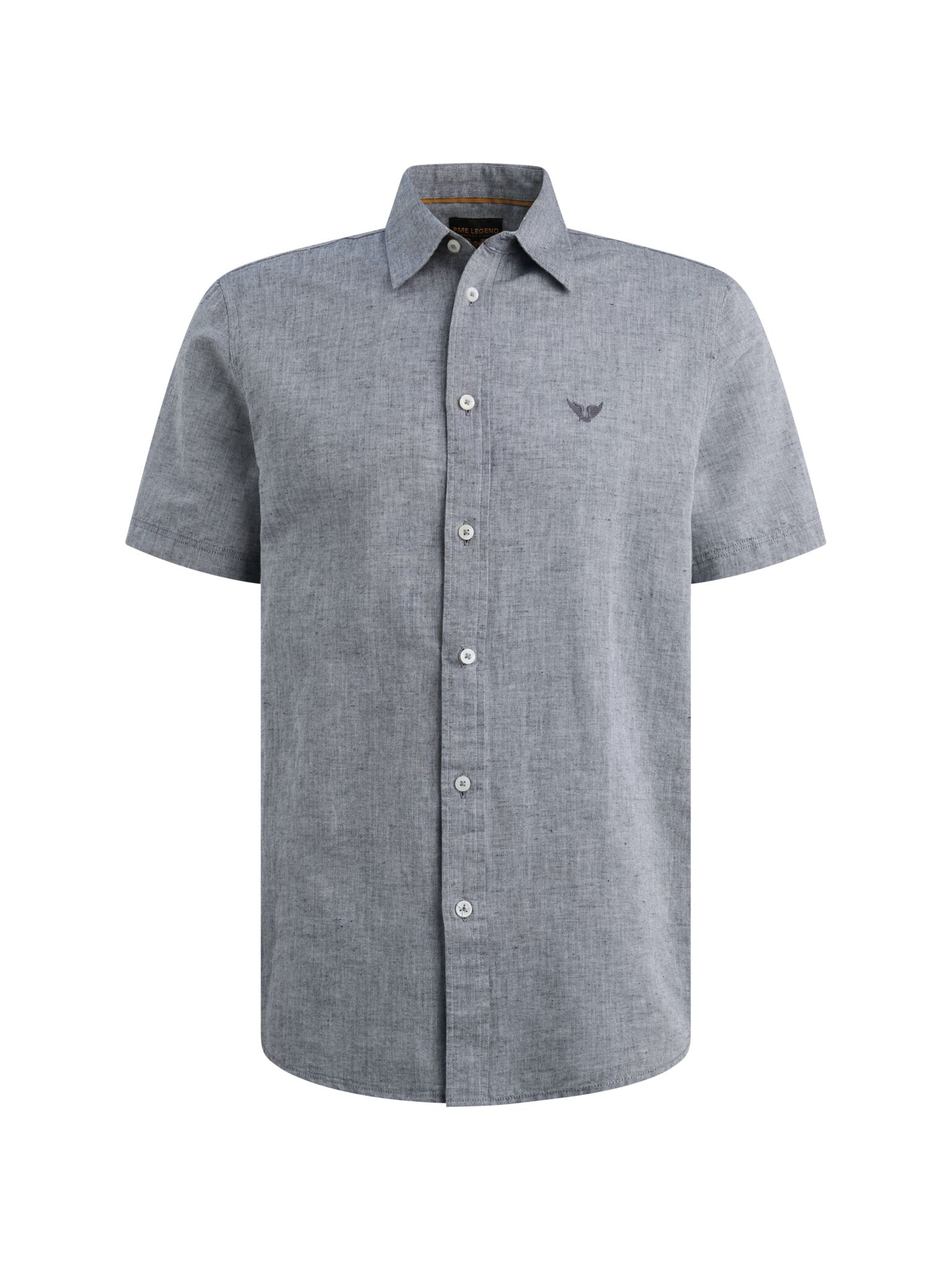 Short Sleeve Shirt 2 tone Cotton/L, Carbon #1