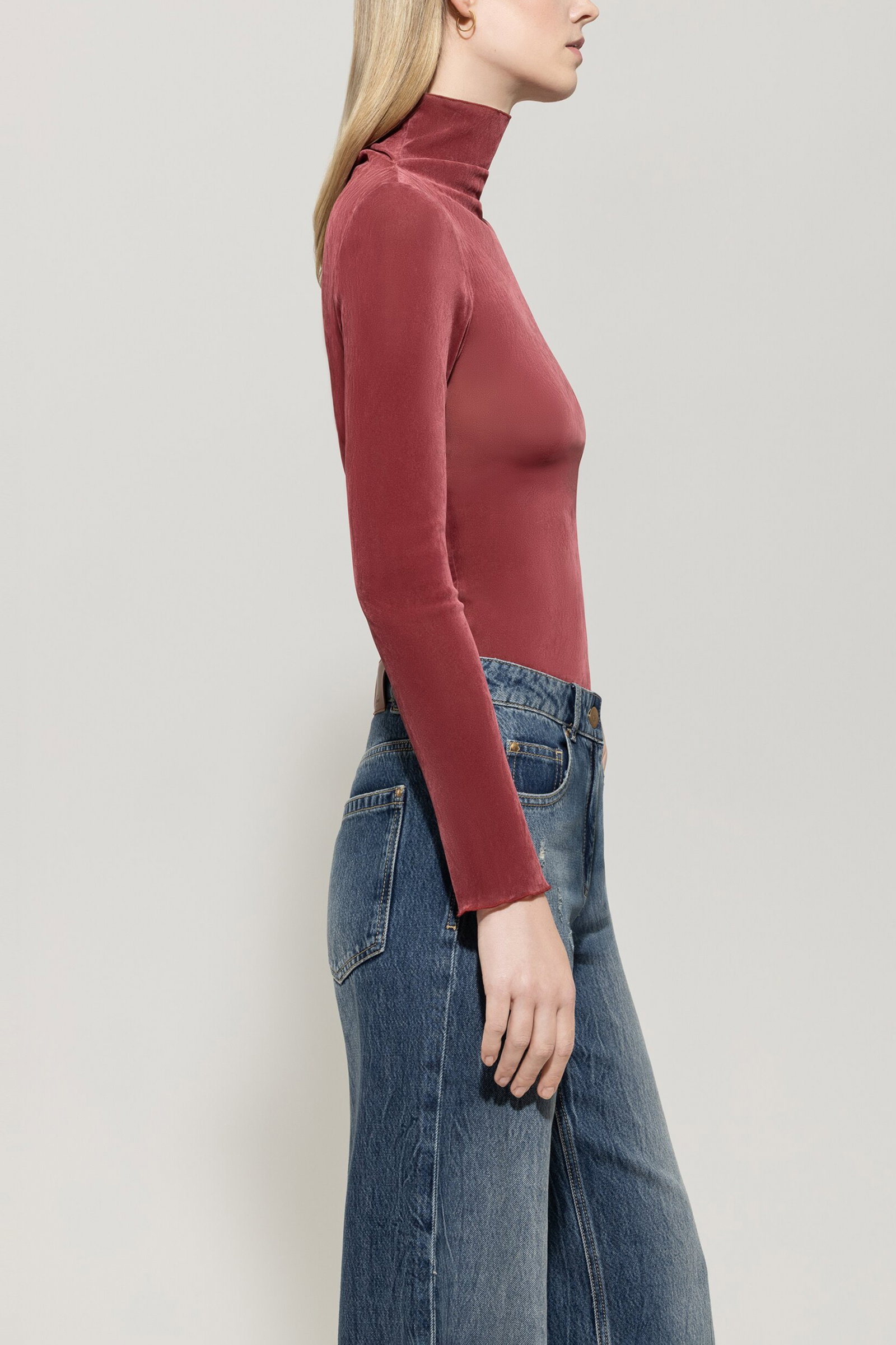 Luisa Cerano langarm Samtshirt #2