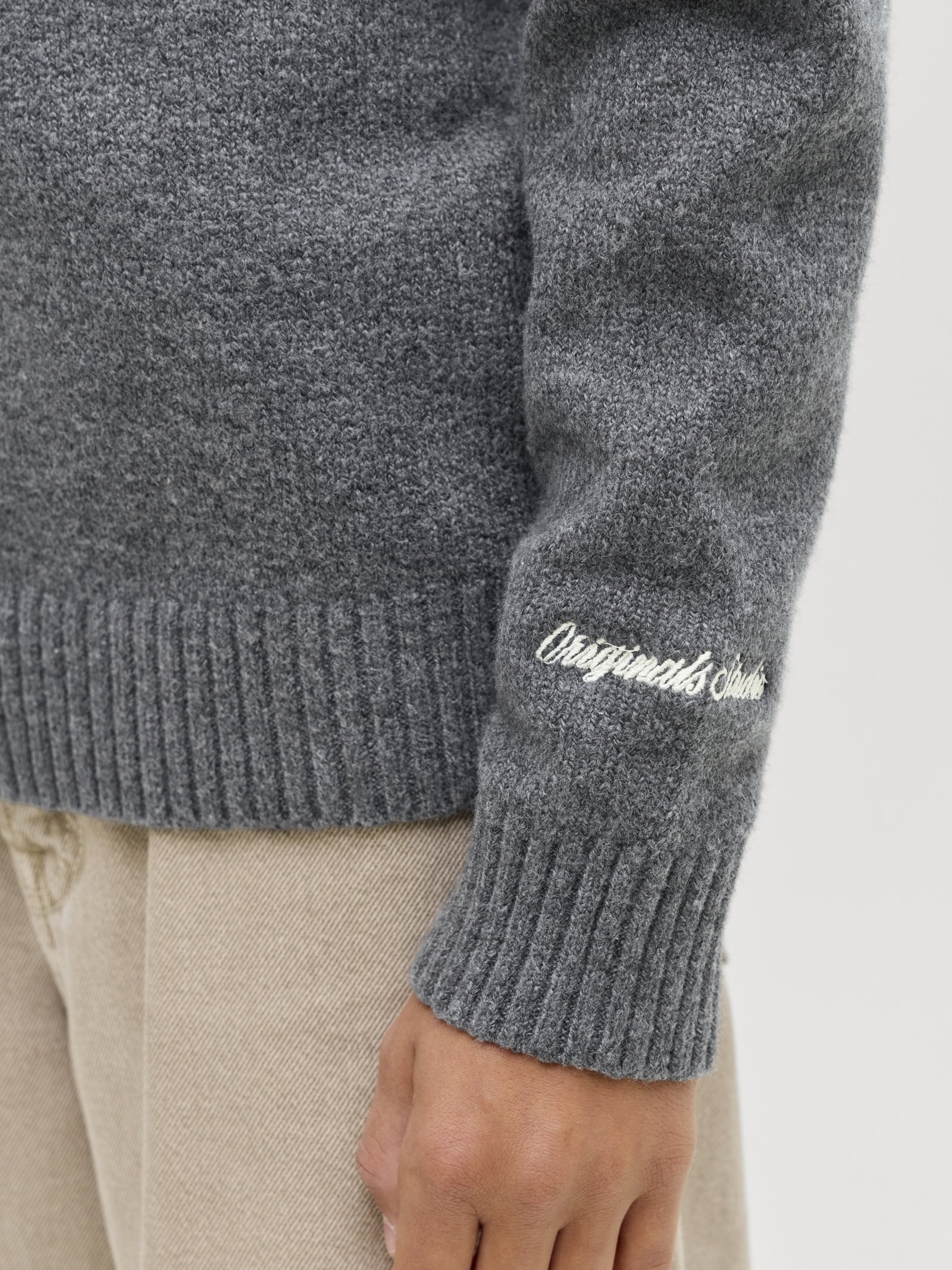 JORNORREBRO KNIT HALF ZIP JNR, Dark Grey Melange #6