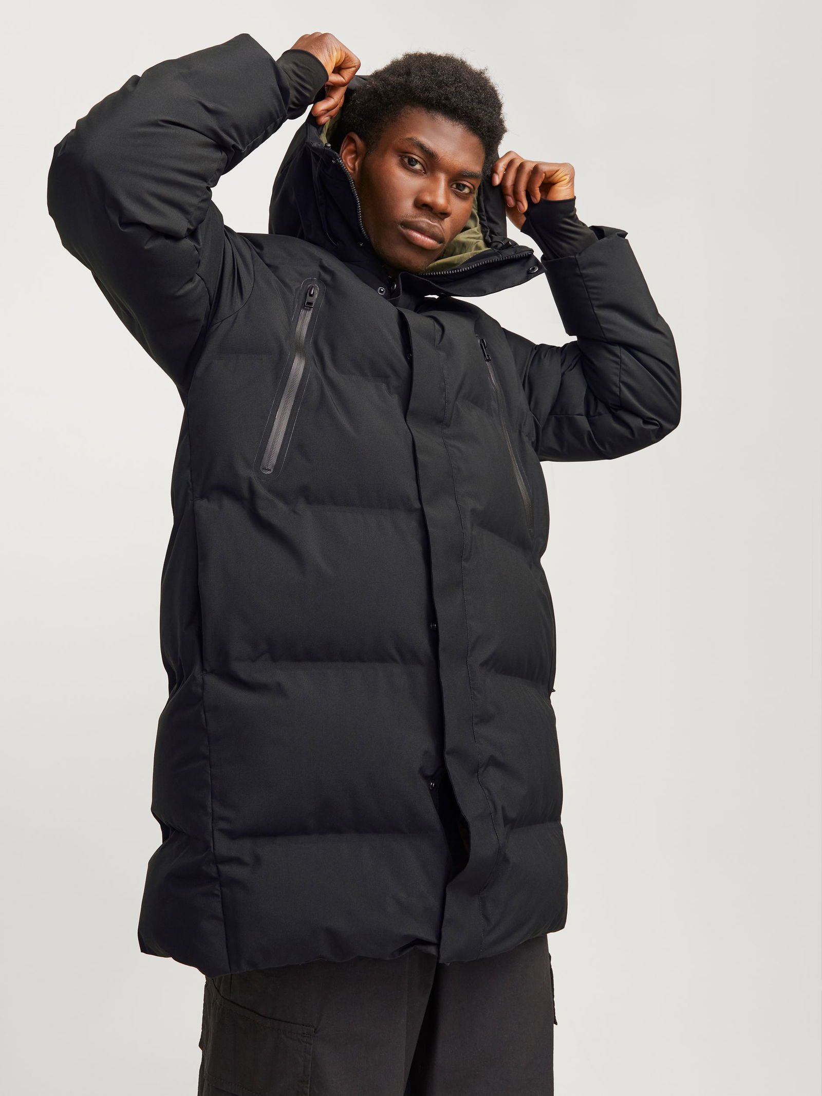 Jack&Jones | JCOALPHA LONG PUFFER SN | M | black