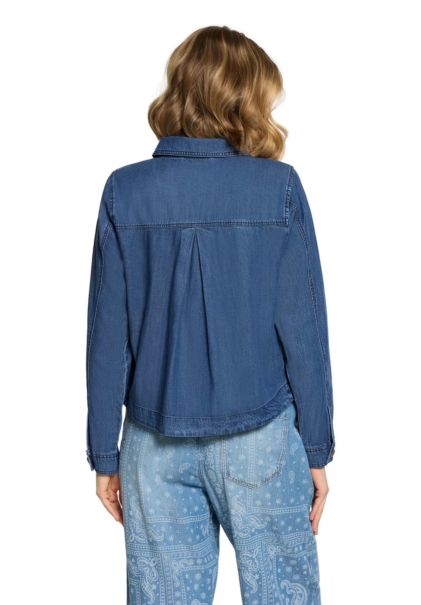 |  Blazerjacke Kurz 1/1 Arm, Middle Blue Denim | 36 | blau