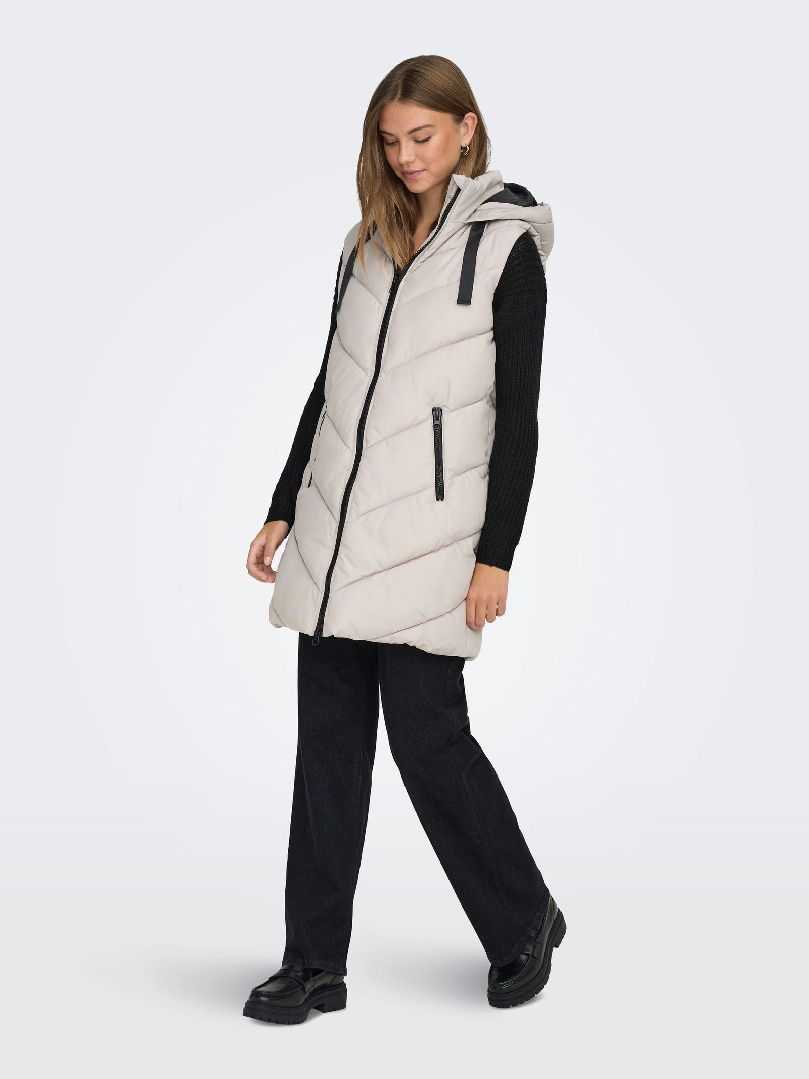 JDY |  JDY Padded Hood Weste | M | vetiver