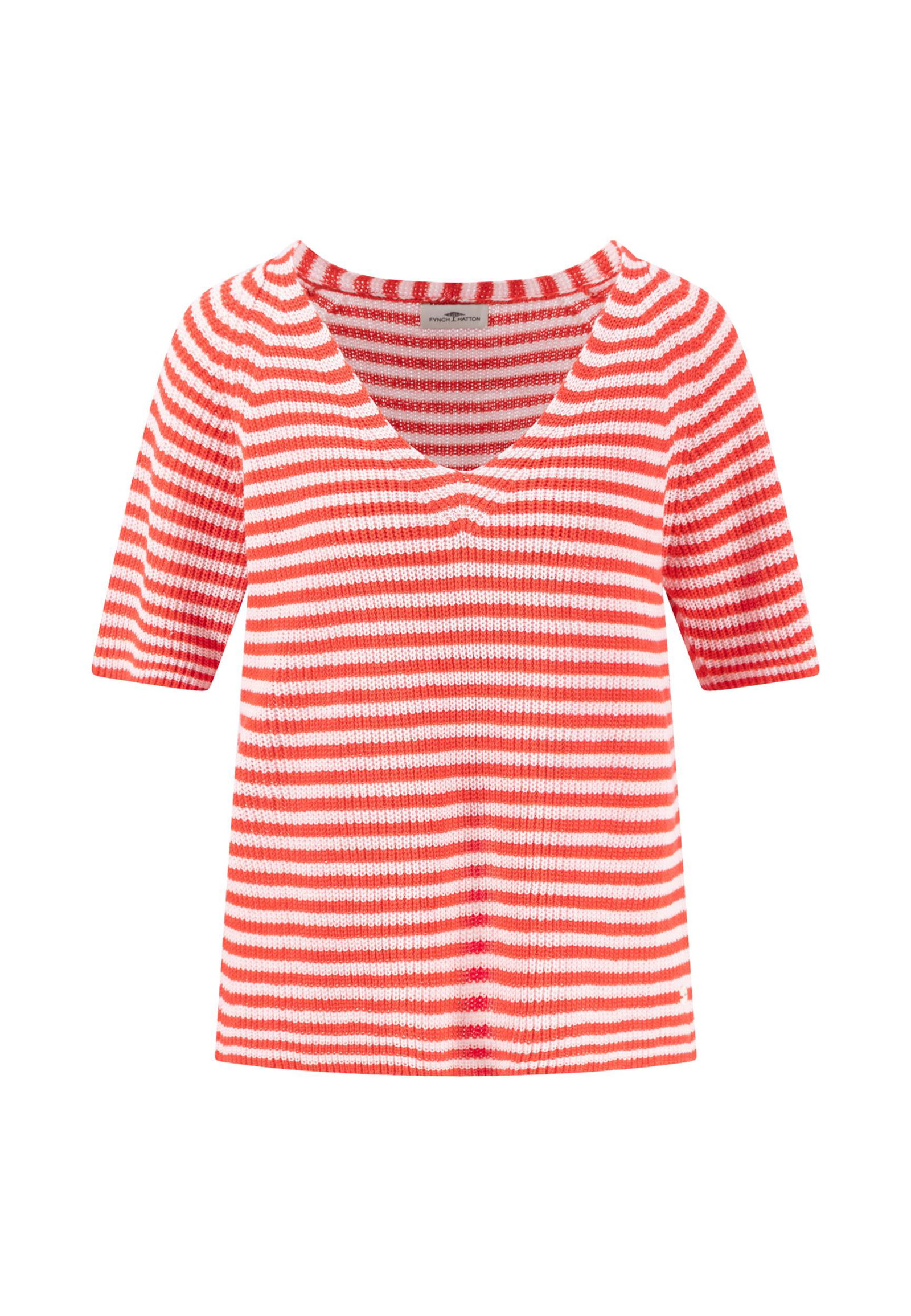 |  SHIRT KNIT V-NECK STRIPE LINEN | L | 2486_350