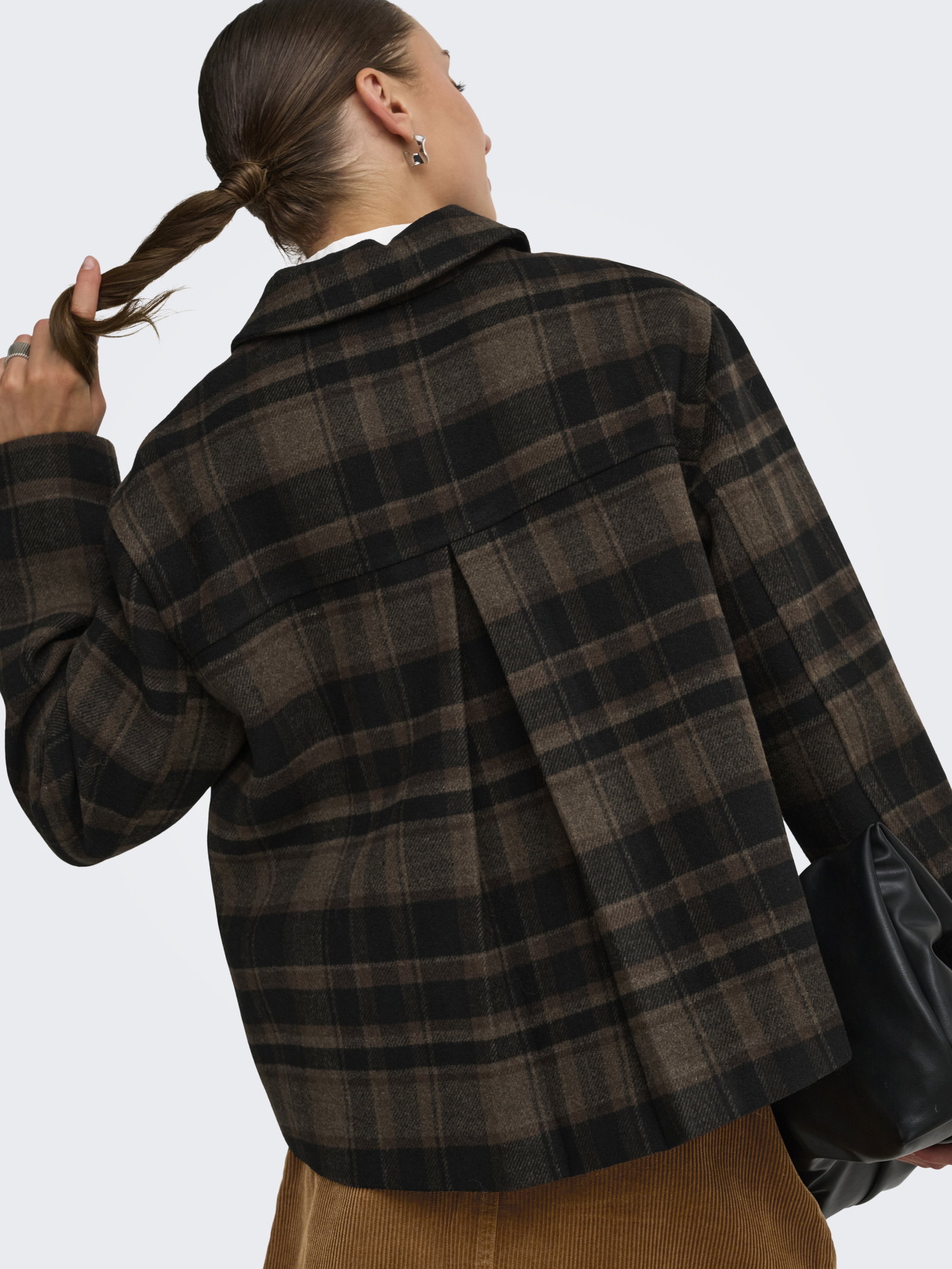 JDYASTRID CHECK SHORT JACKET OTW HA, Chocolate Brown/BLACK - TOFFEE #3