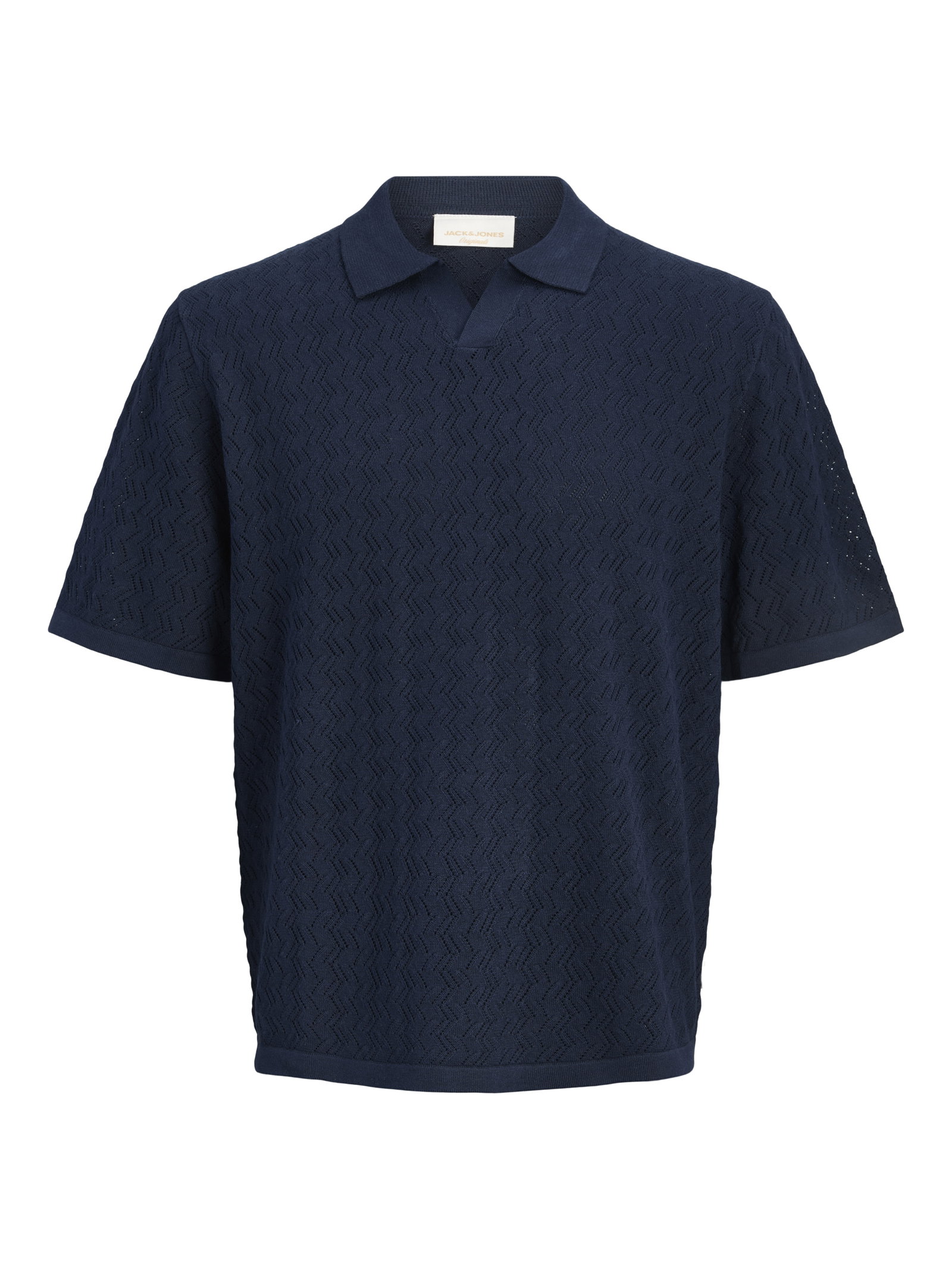 JORTYLER KNIT SS SPLIT NECK POLO SN, Sky Captain #1