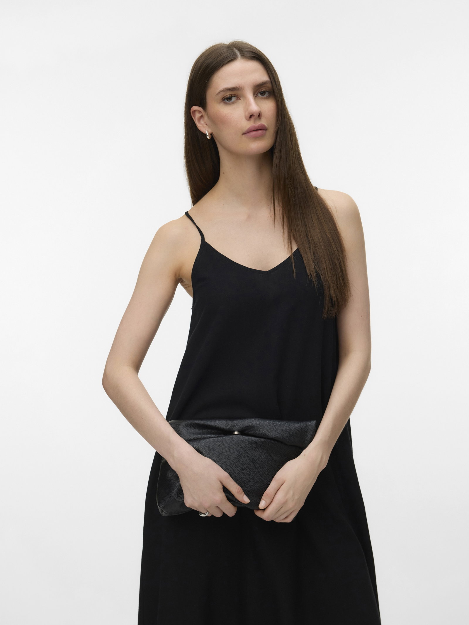 VMJESMILO CALF SINGLET DRESS WVN NO, Black #4