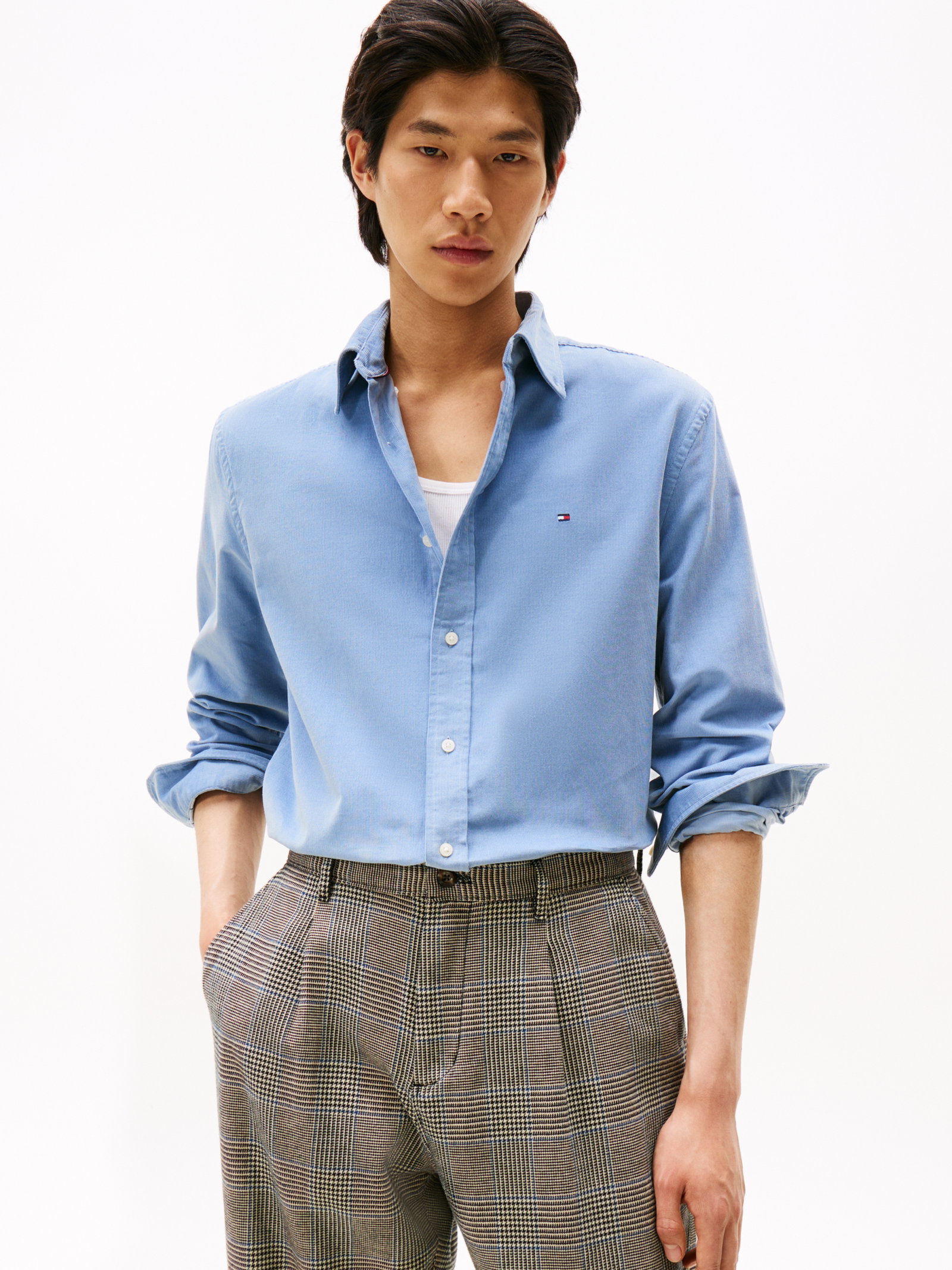 SOLID CORDUROY RF SHIRT, BLUE #8