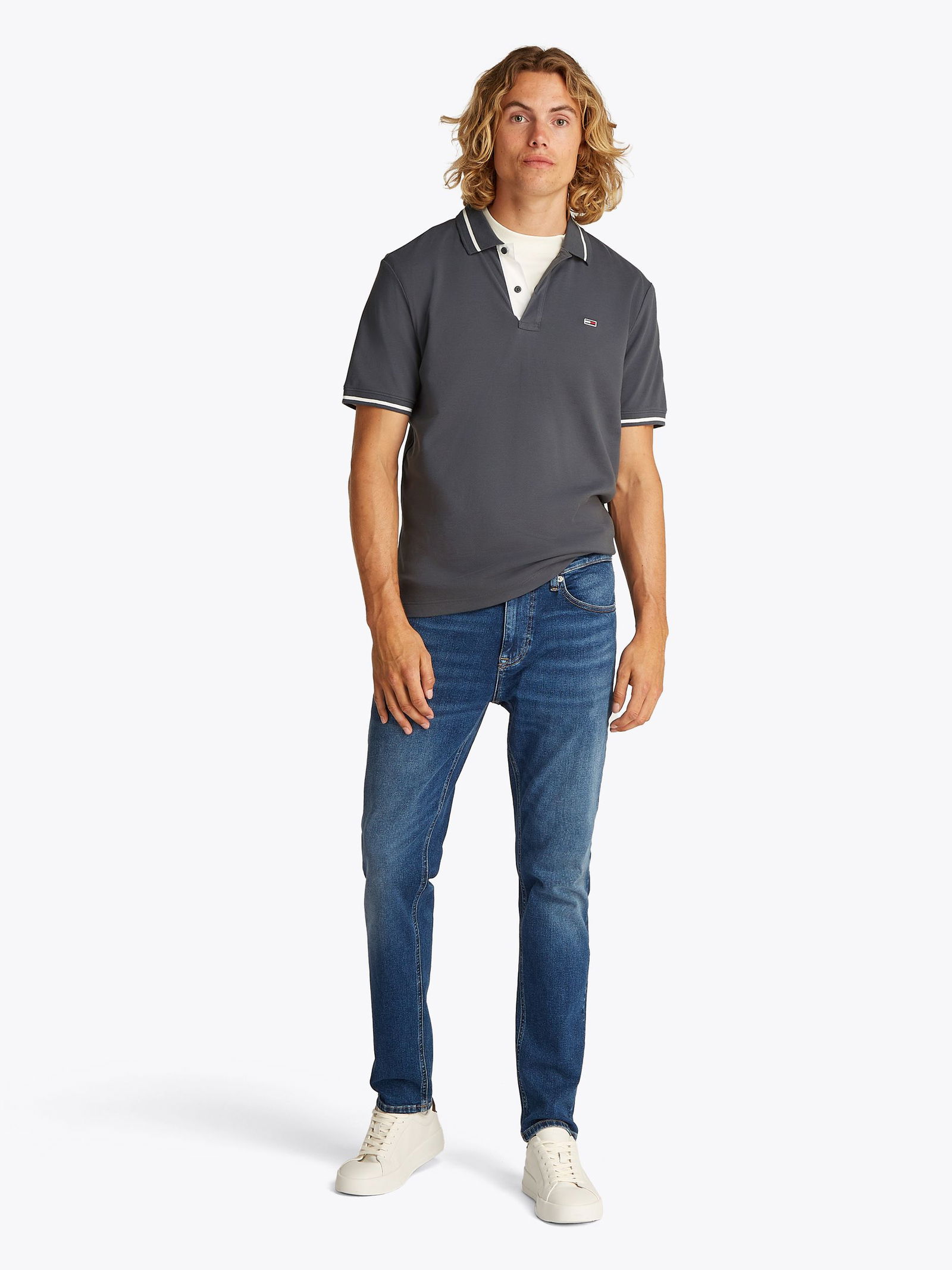 Tommy Jeans | Tommy Jeans Poloshirt | L | washed black