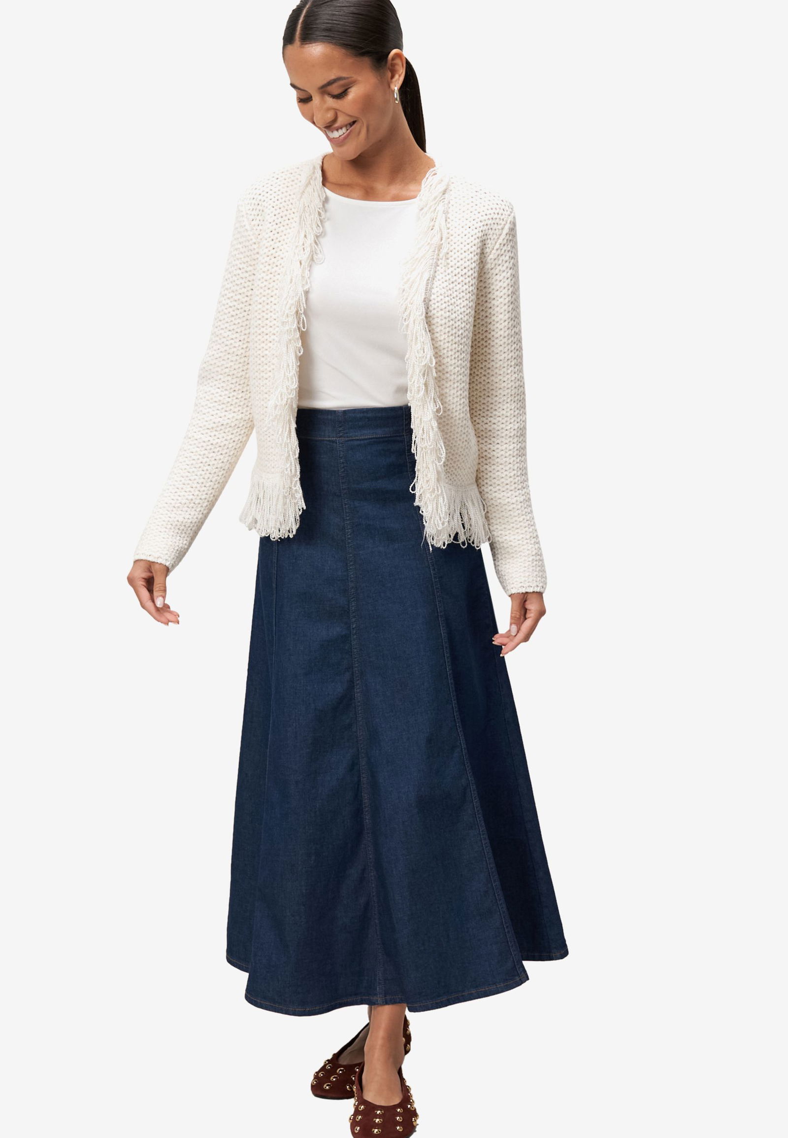 Zero |  Zero Strickjacke | Cardigan  | 44 | creamwhite