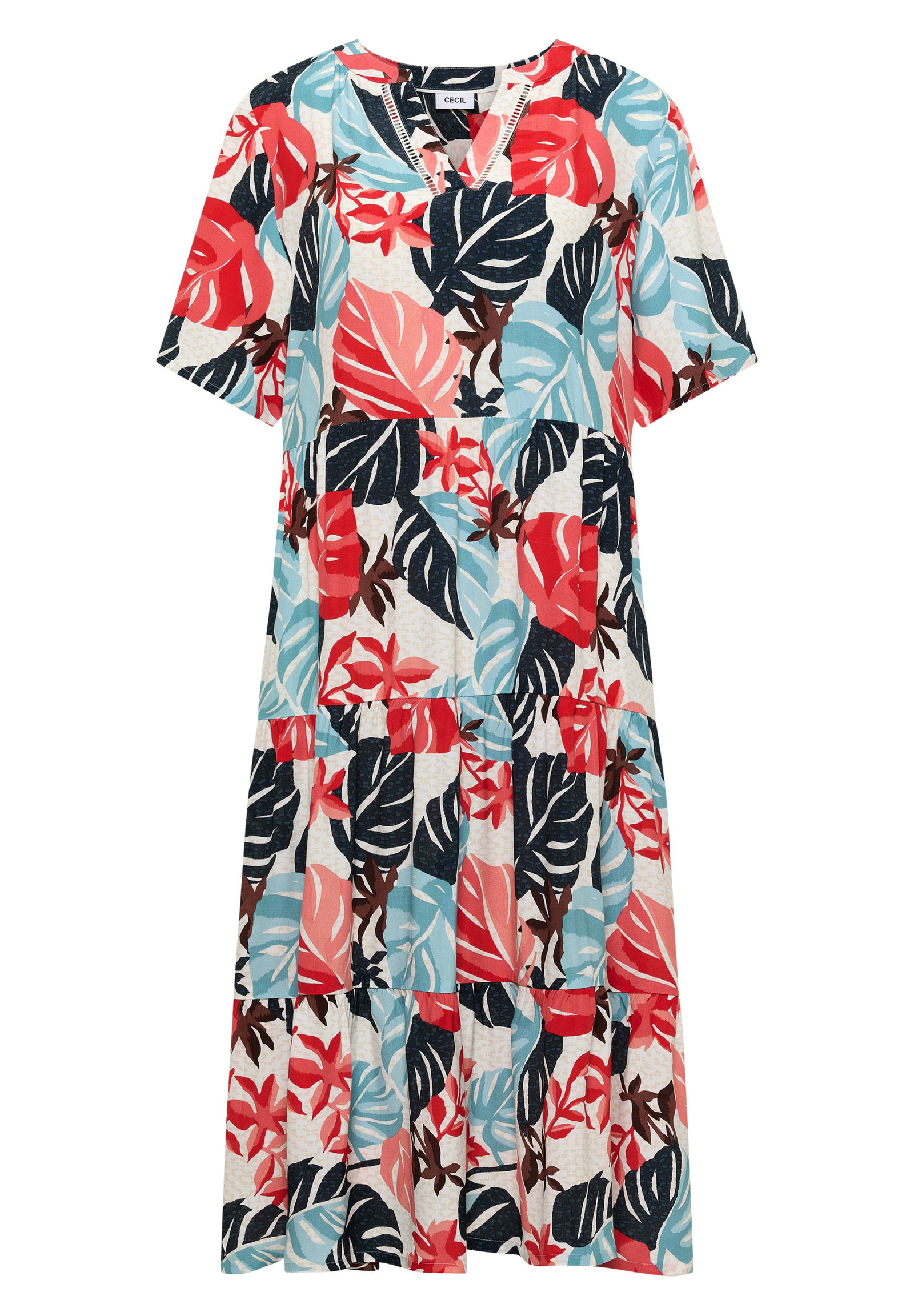 TOS AOP Dress, light alabaster white #1