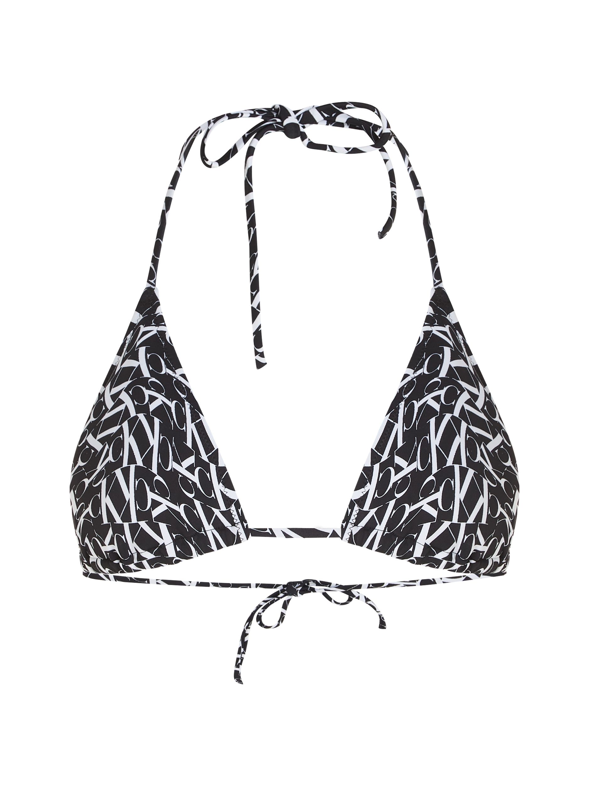 Calvin Klein |  Calvin Klein Bikini-Oberteil "Monogram" | XS | ck one warped monogram black aop