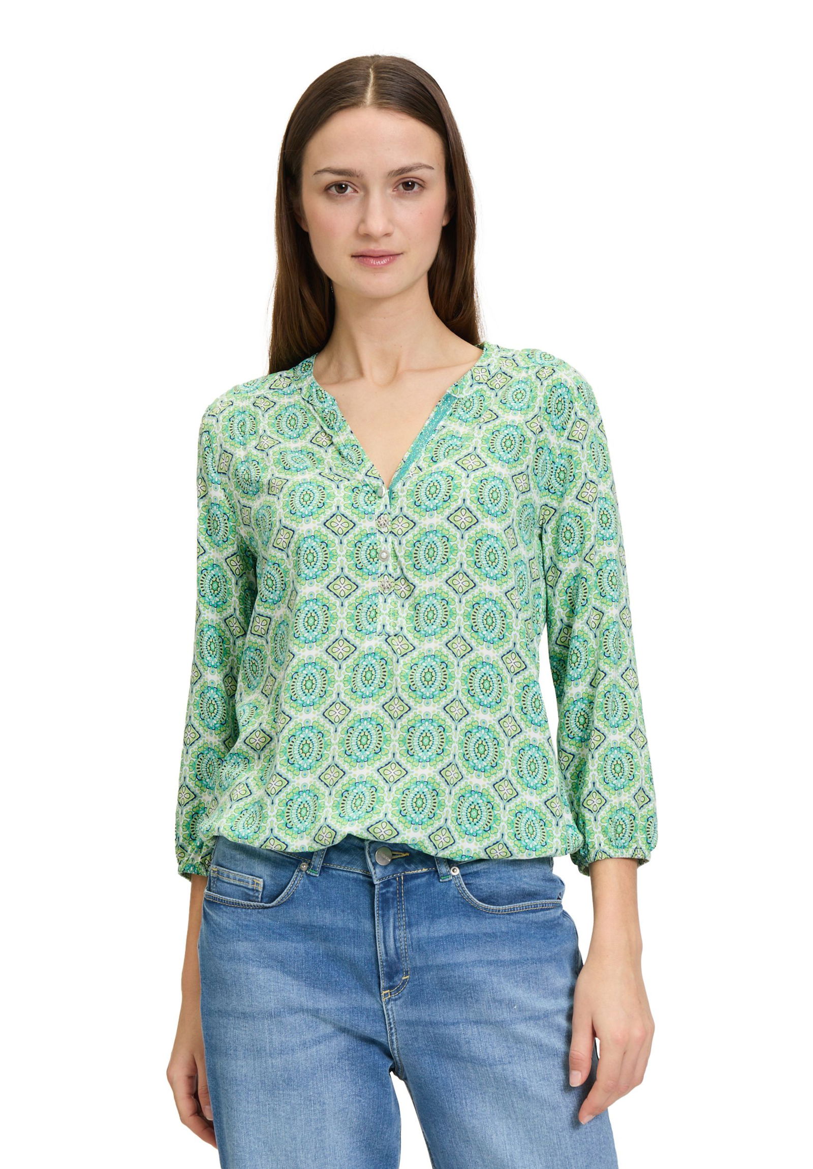 Cartoon |  Cartoon Druckbluse  | 40 | green/blue