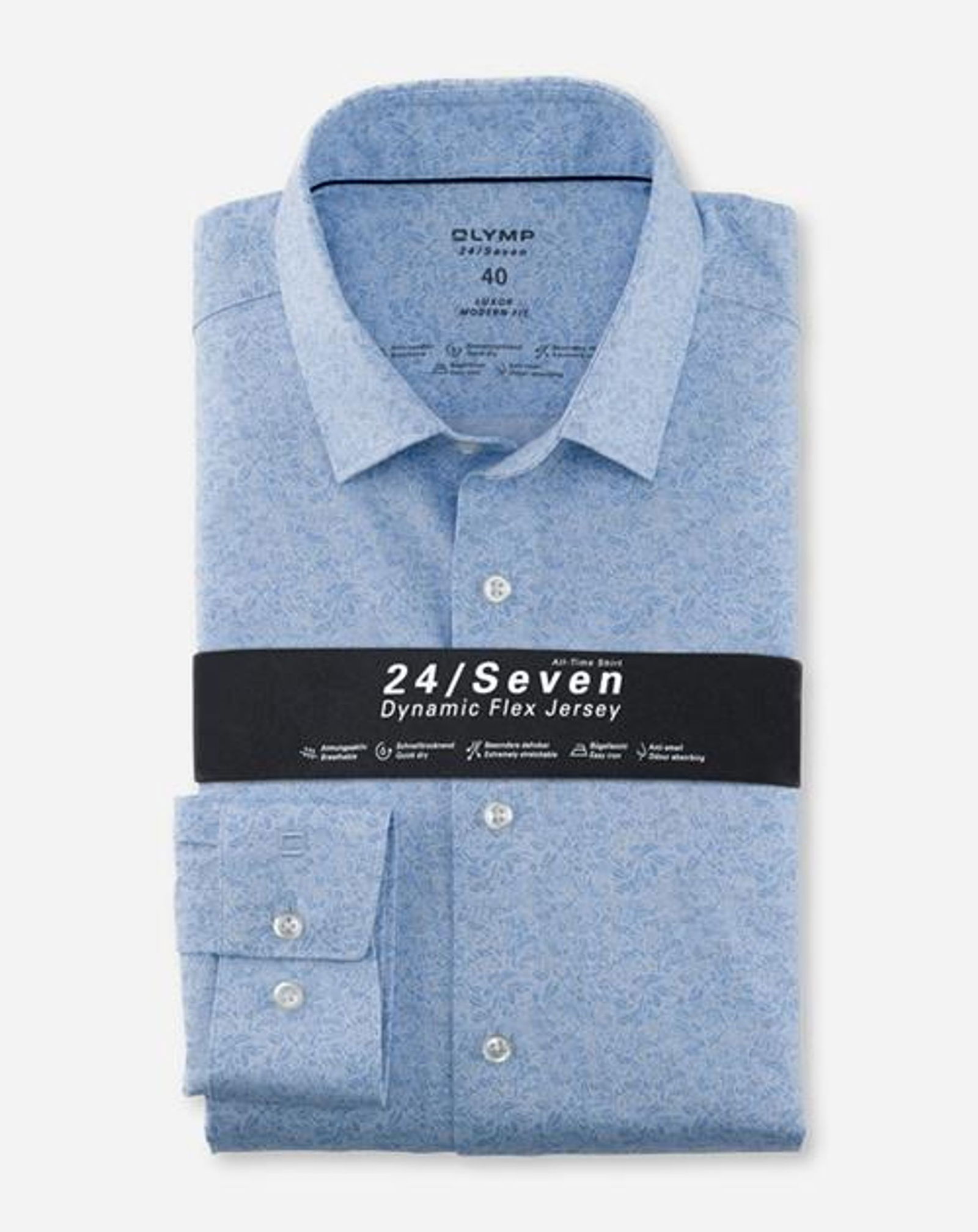 Olymp |  Olymp Hemd Modern Fit  | 45 | bleu