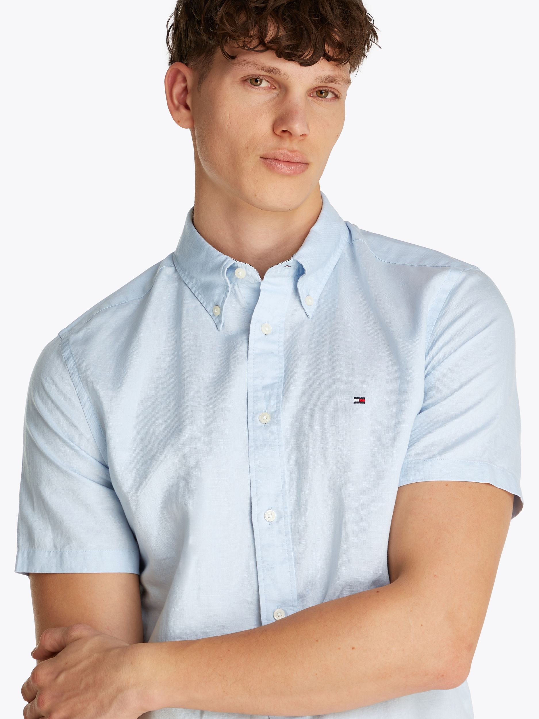 Tommy Hilfiger |  Tommy Hilfiger Hemd Regular Fit  | M | breezy blue