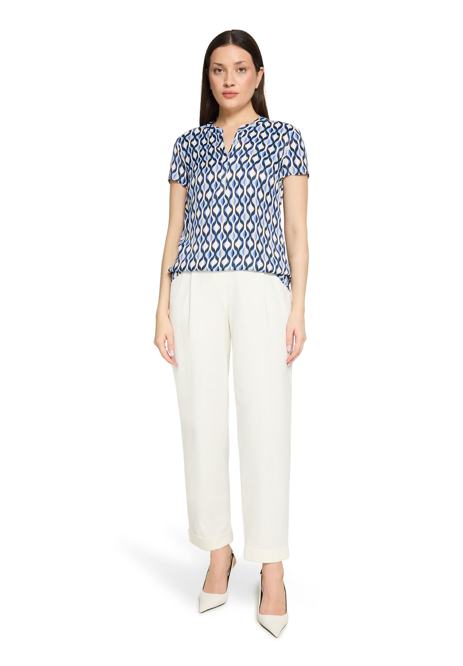 Betty Barclay |  Betty Barclay Druckbluse  | 38 | blau/weiß