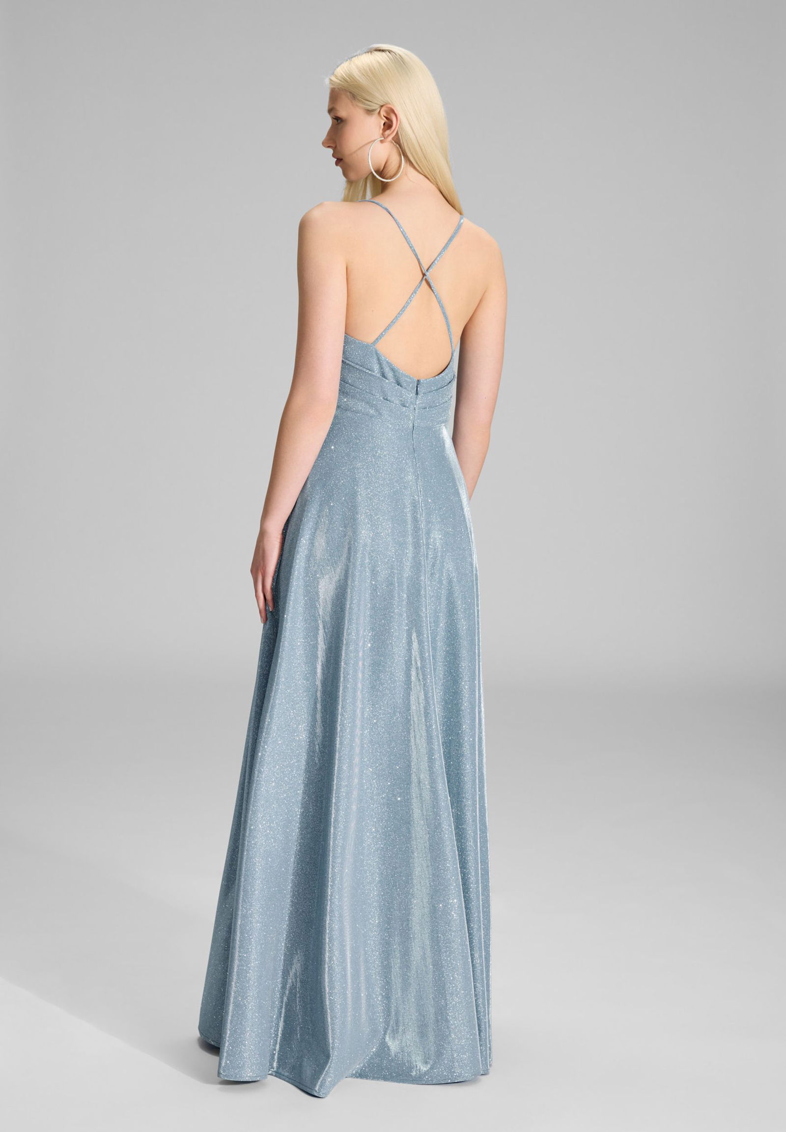 |  Abendkleid mit Schimmereffekt, sky blue | 34 | sky blue