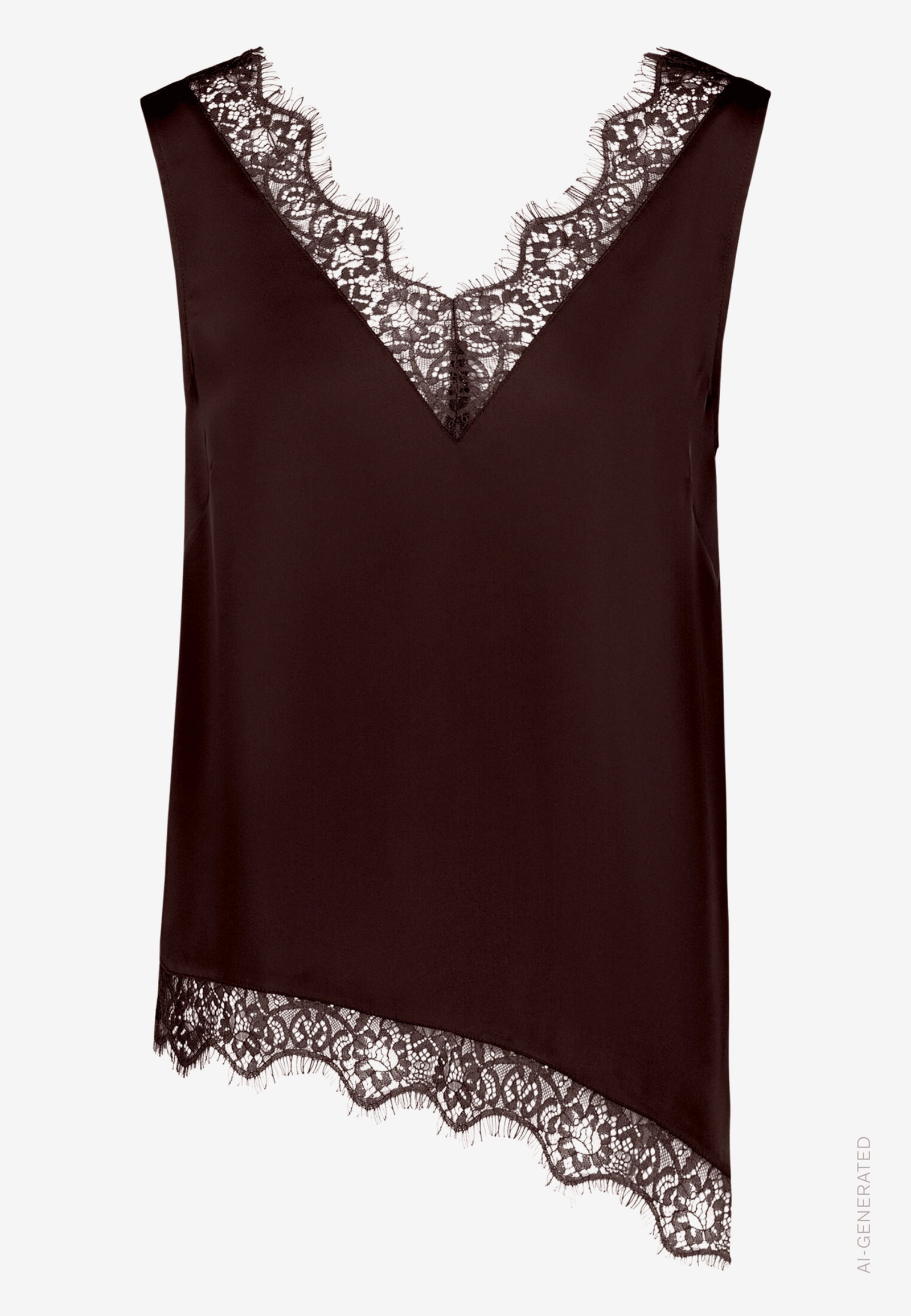 Bluse Kurz ohne Arm, Chocolate Plum #1