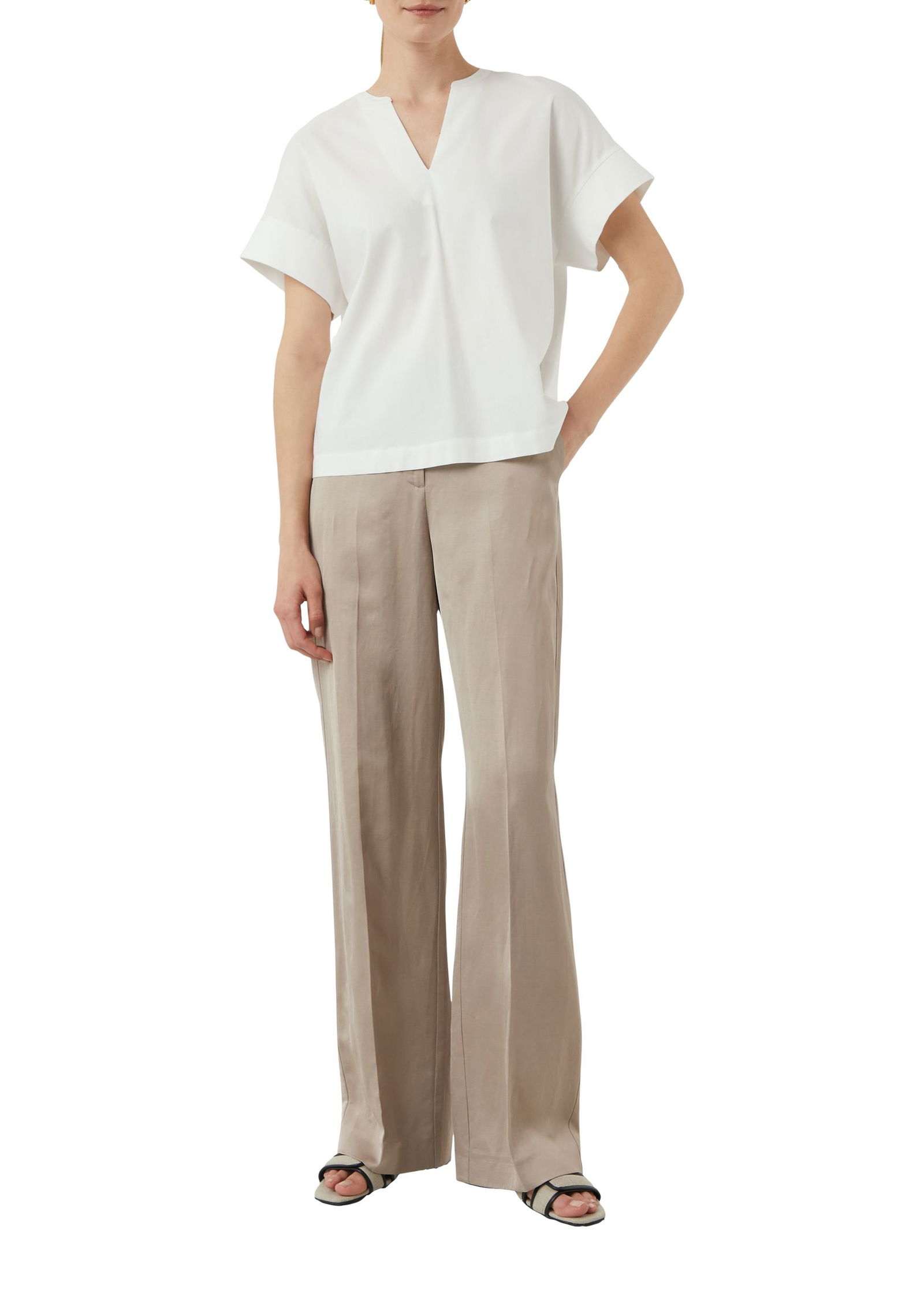 Comma |  Comma Businessbluse  | 46 | weiß