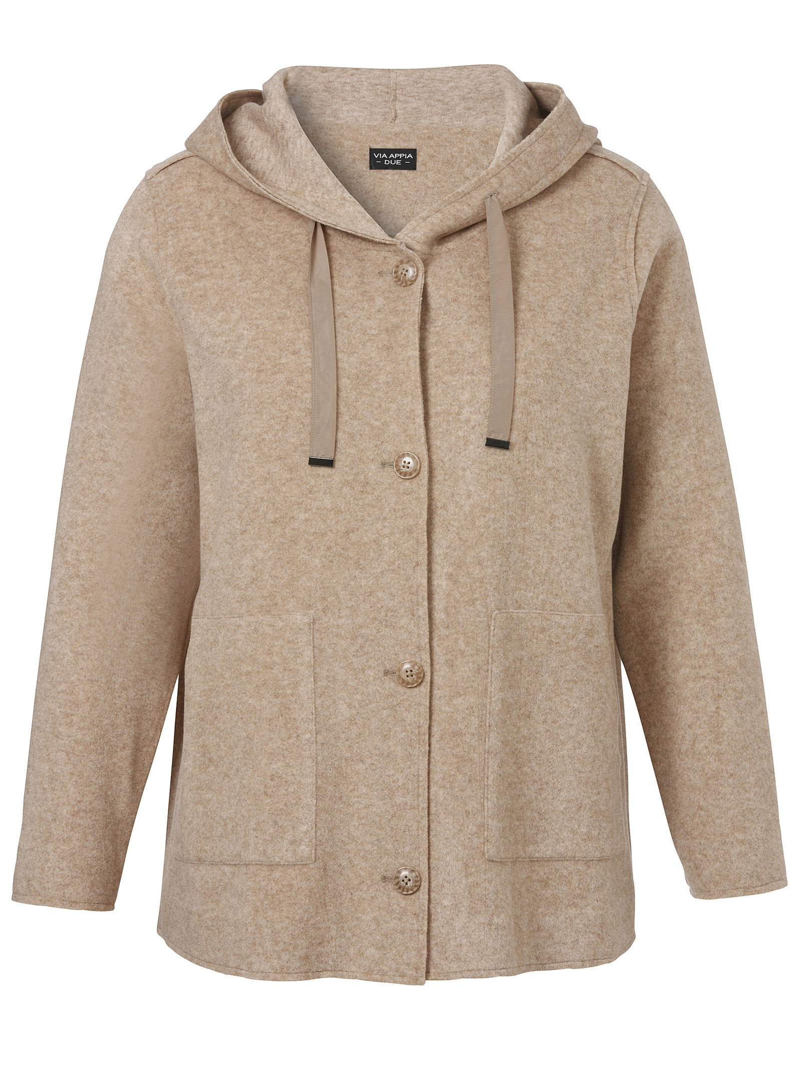 Jacke Kapuze 1/1 Arm Knöpfe, camel melange #1