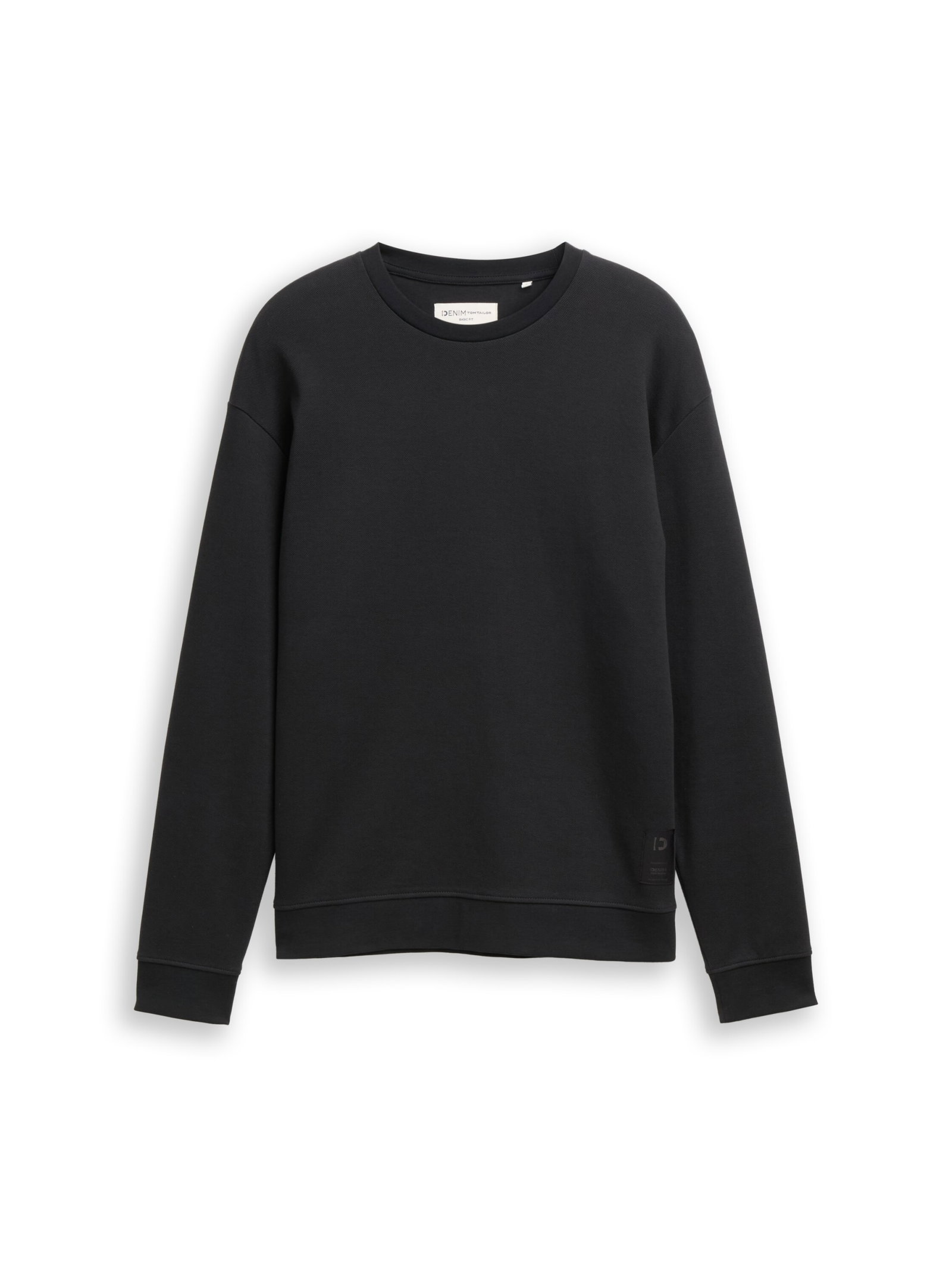 structured crewneck sweatshirt, Night Watch Black #1