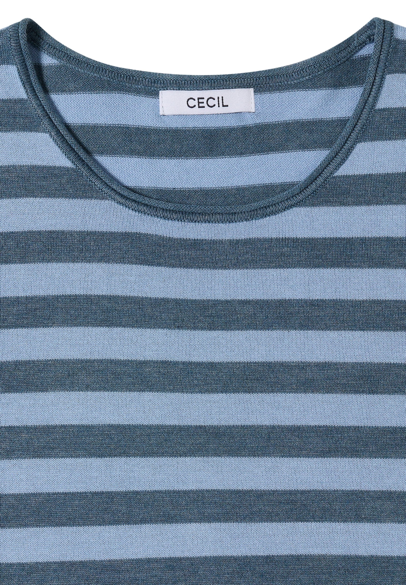 TOS_Striped Roundneck, easy blue #2