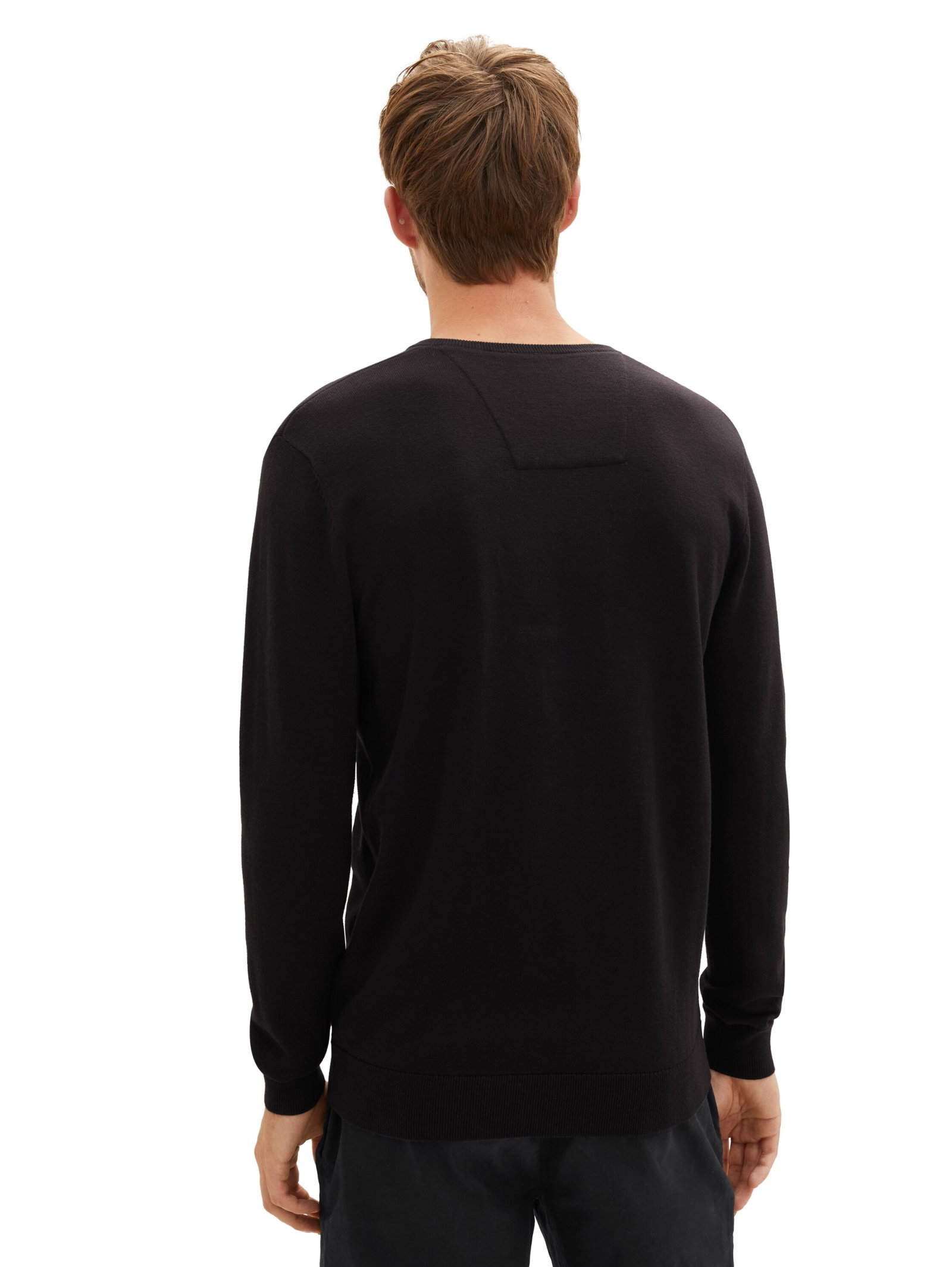 basic v neck sweater, Black #5