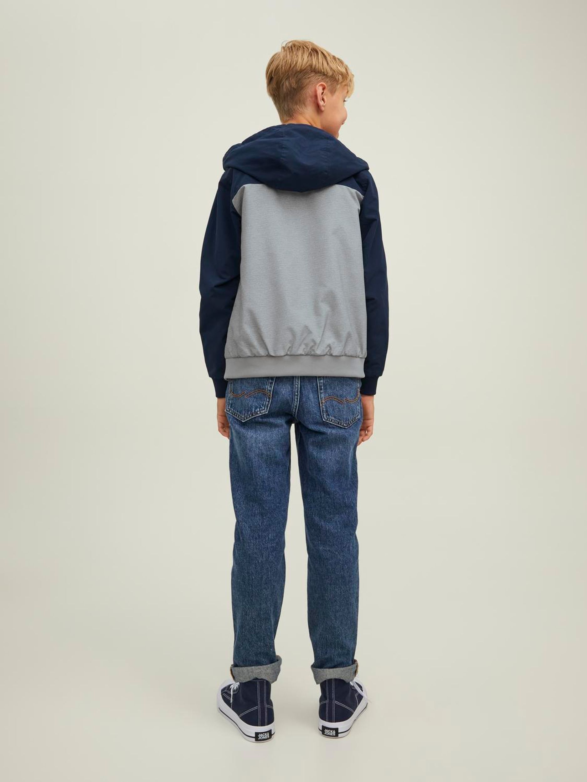 Jack&Jones |  JJERUSH BLOCKING HOOD BOMBER NOOS JNR | 164 | navy blazer