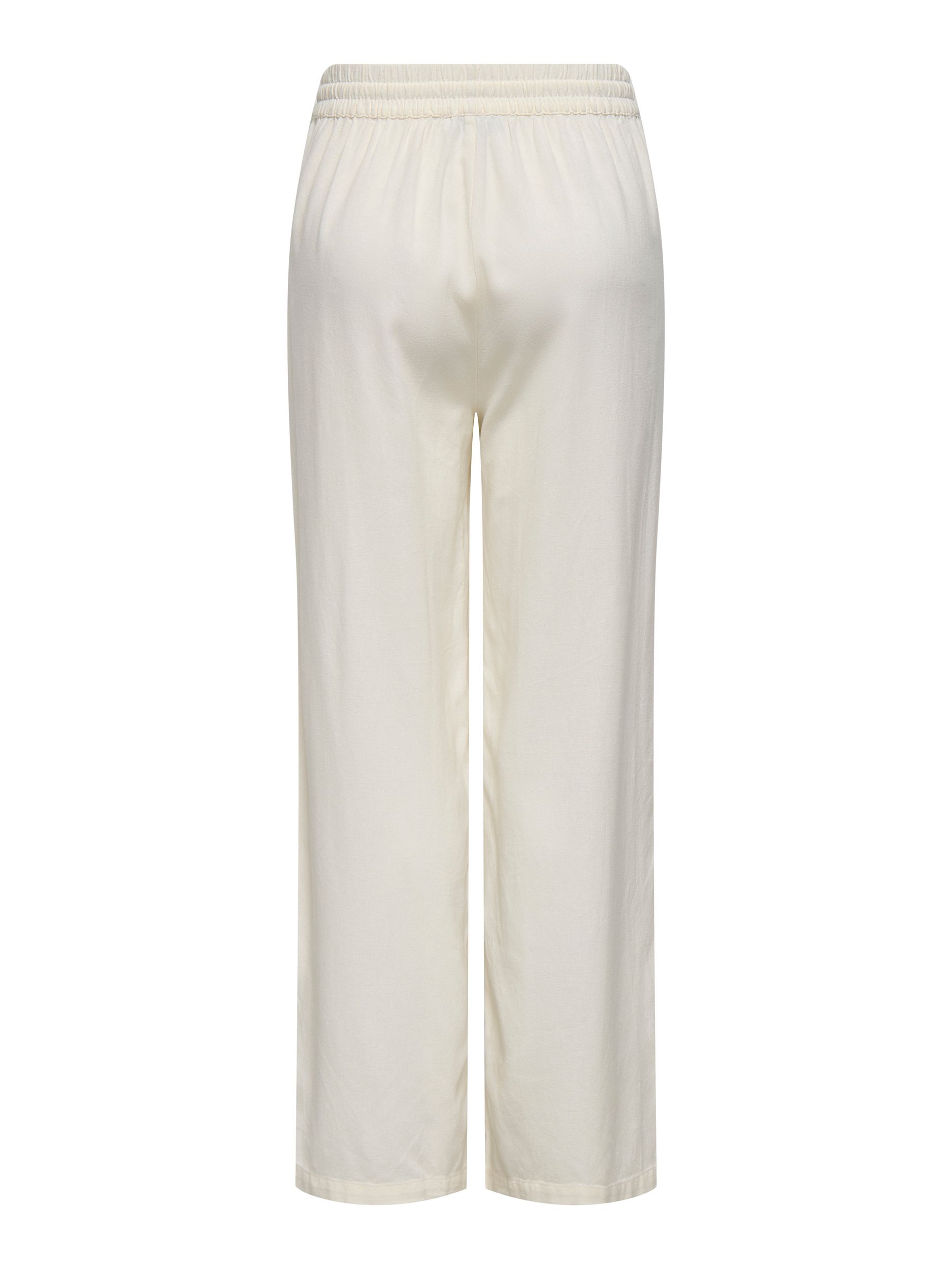 JDY |  JDYSAY HW LINEN WIDE PANT WVN NOOS | XS/32 | snow white