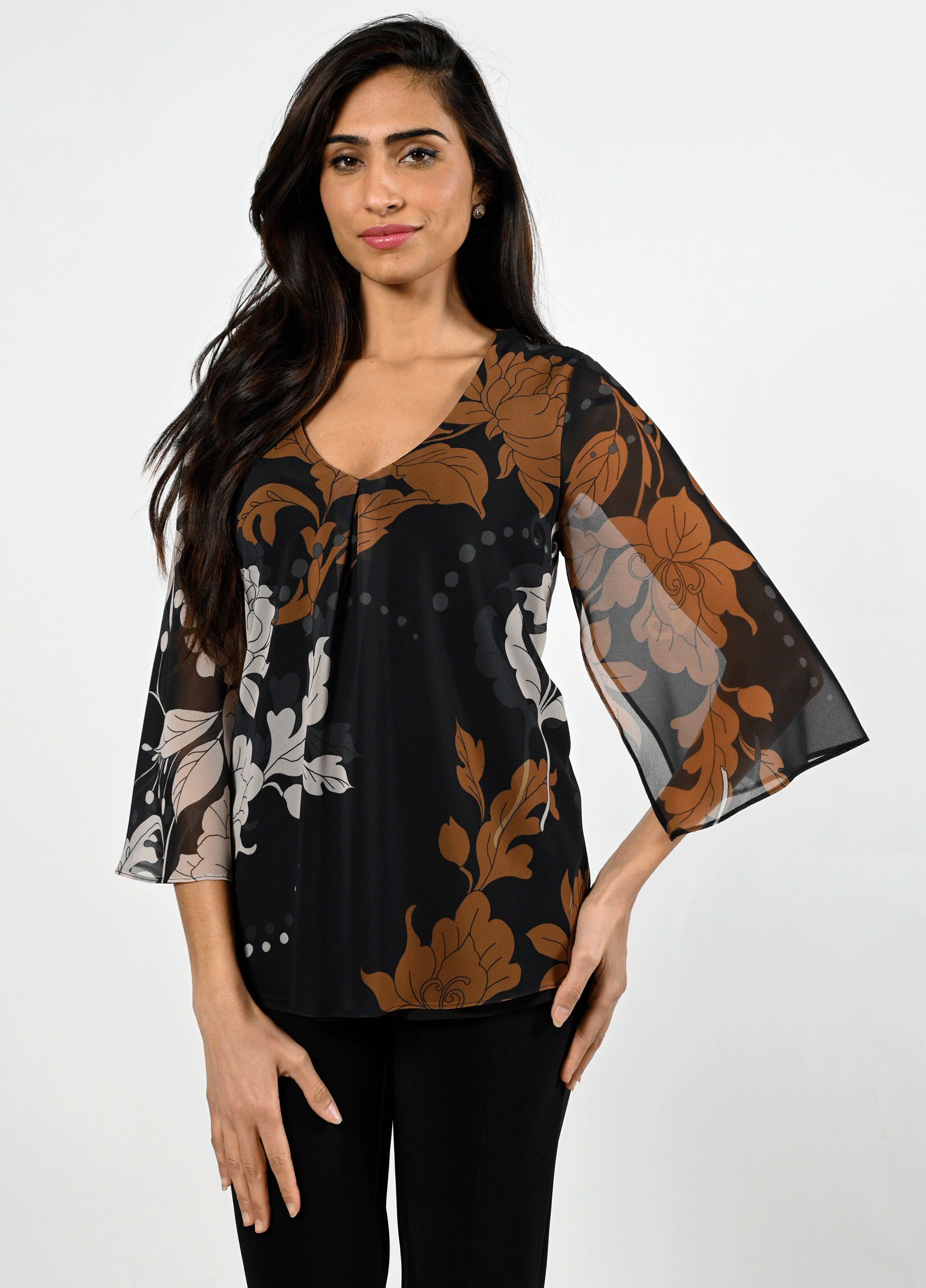 Frank Lyman |  Frank Lyman Bluse | 46 | Black/Toffee