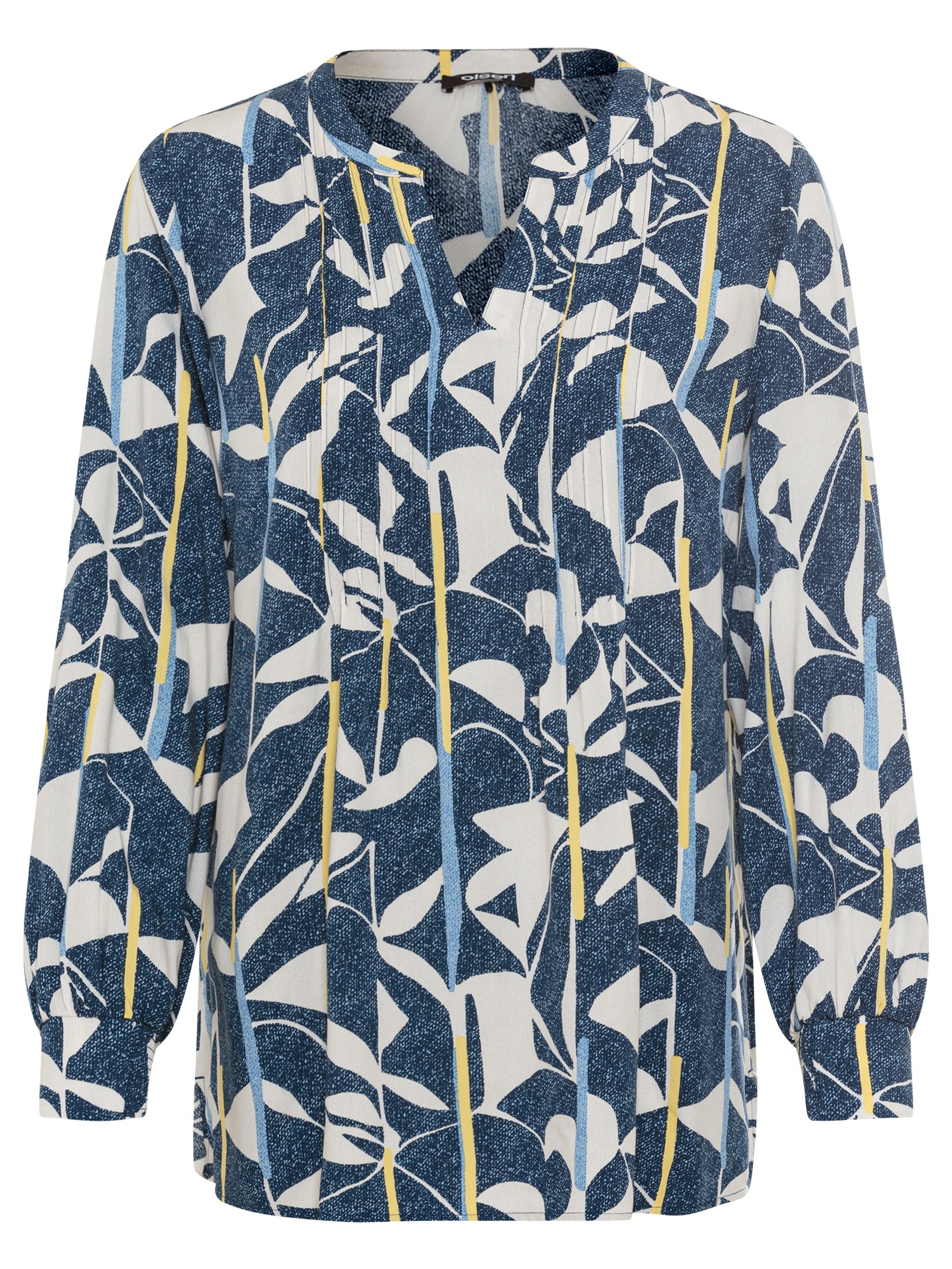 Olsen |  Olsen Druckbluse  | 46 | ink blue