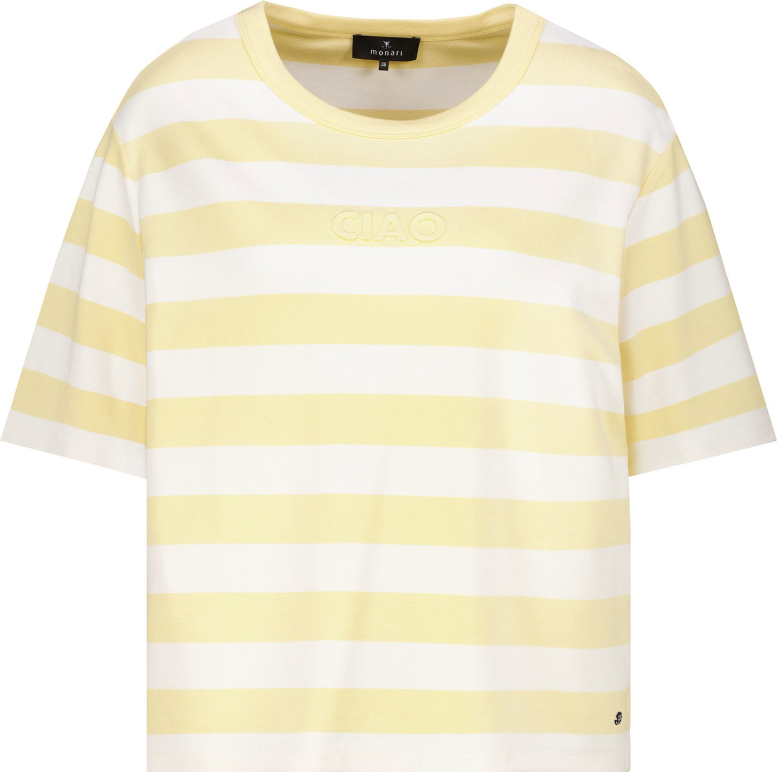 Monari |  Sweatshirt, light sky ringel | 40 | kitt