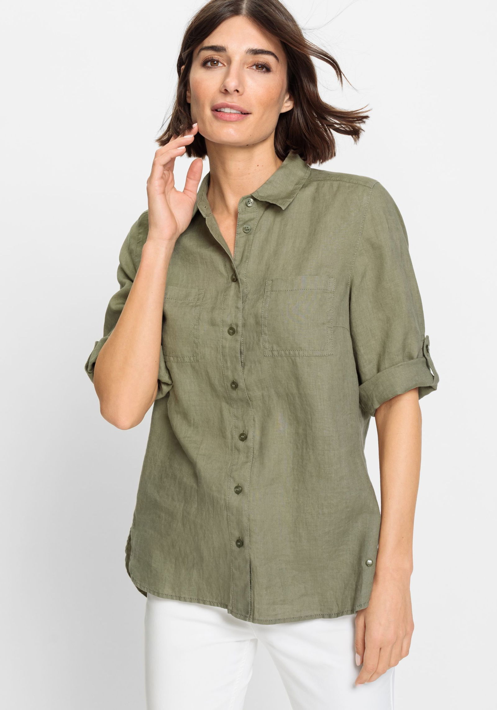 Olsen Bluse aus Leinen 