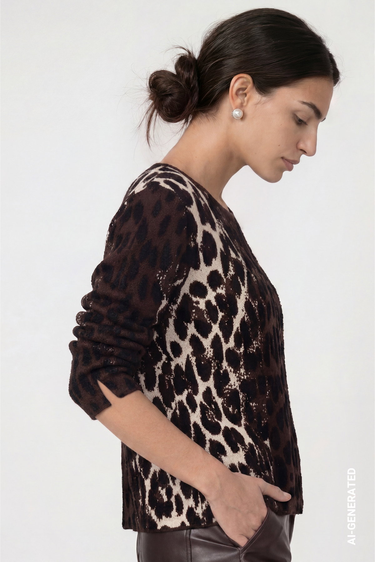 Pullover, black coffee gemustert #3