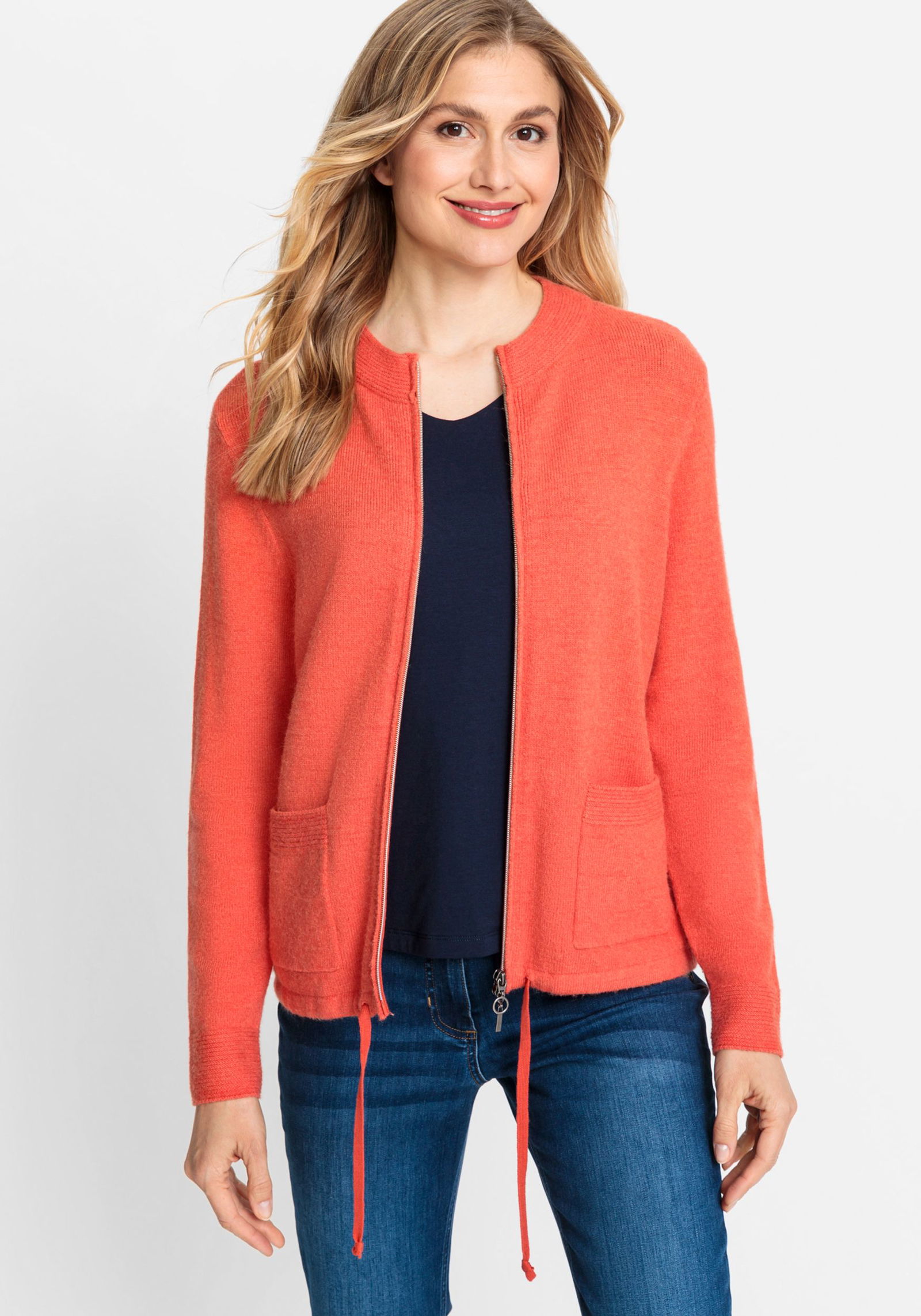 Olsen |  Olsen Strickjacke | Cardigan  | 42 | orange