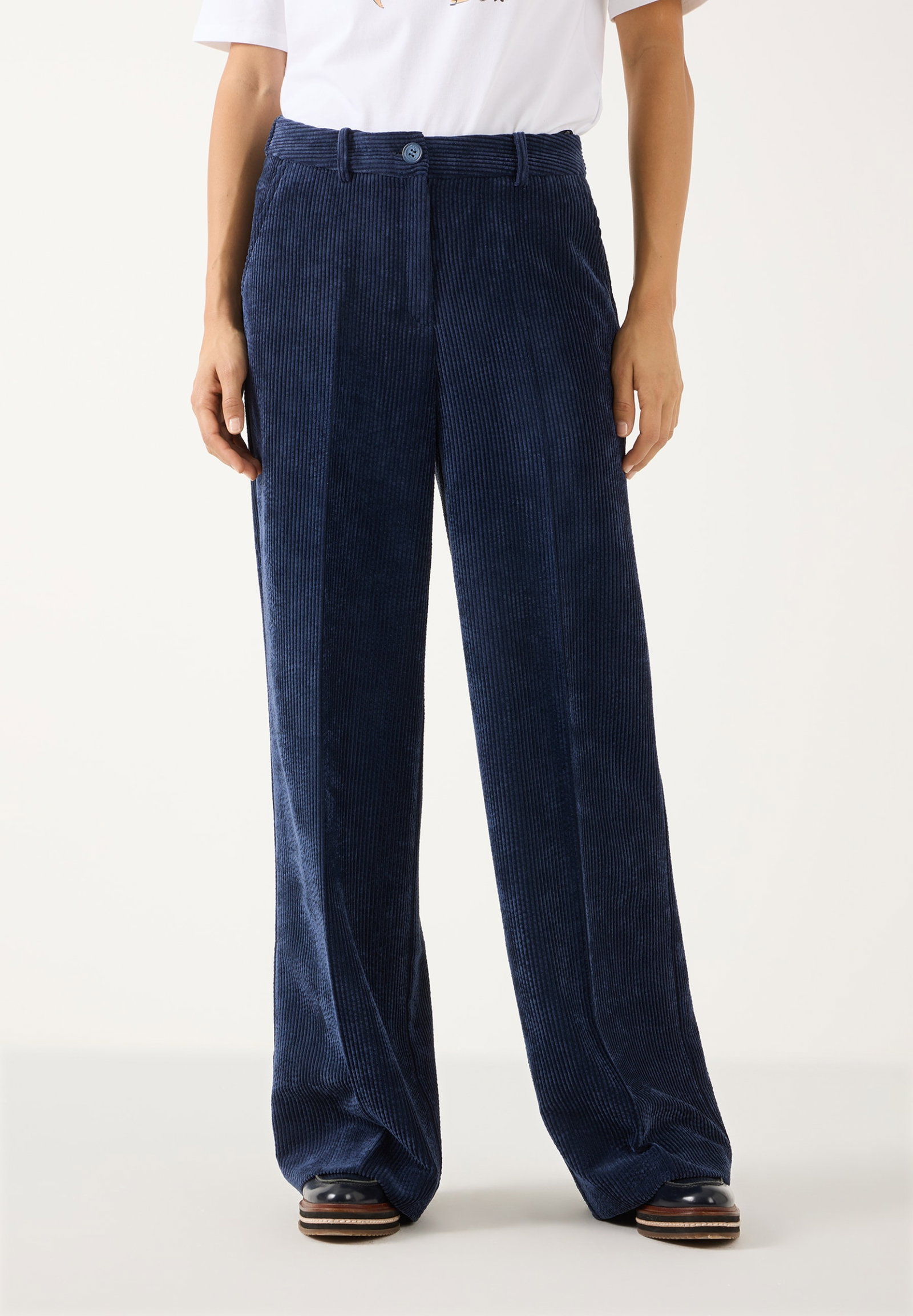 Soft Corduroy Wide Leg Pants, classic blue #3