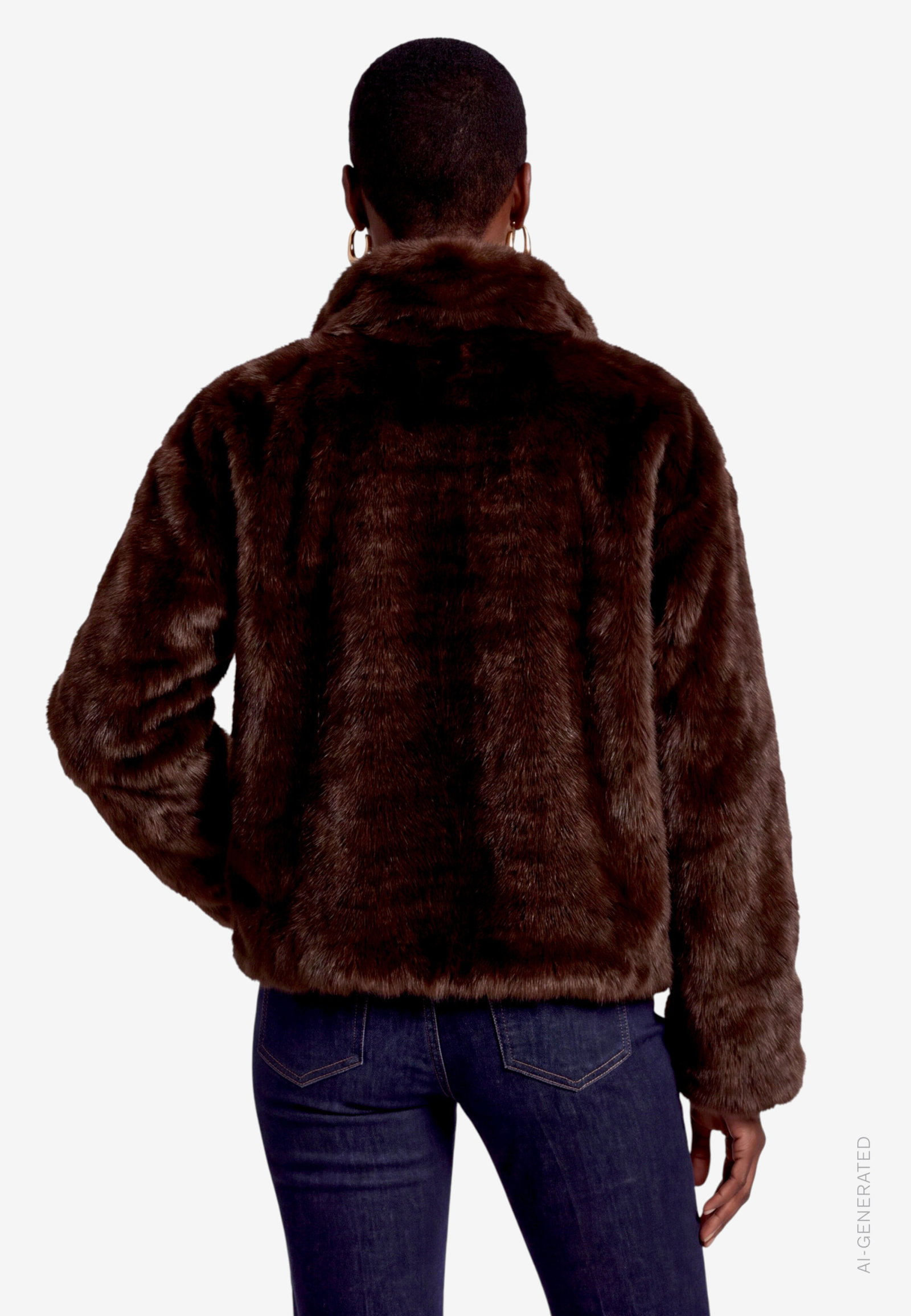 Jacke Plüsch, Mocca Brown #3