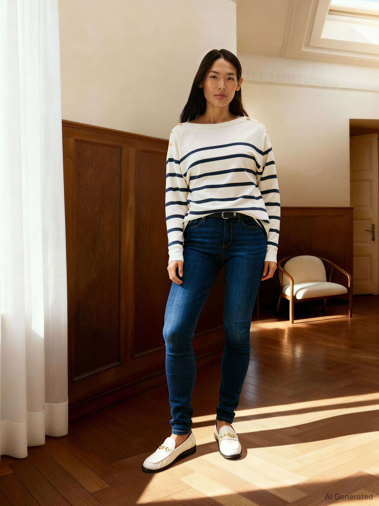 Tommy Hilfiger |  Tommy Hilfiger Skinny Jeans  | 28/30 | polka dot flag geo desert sky