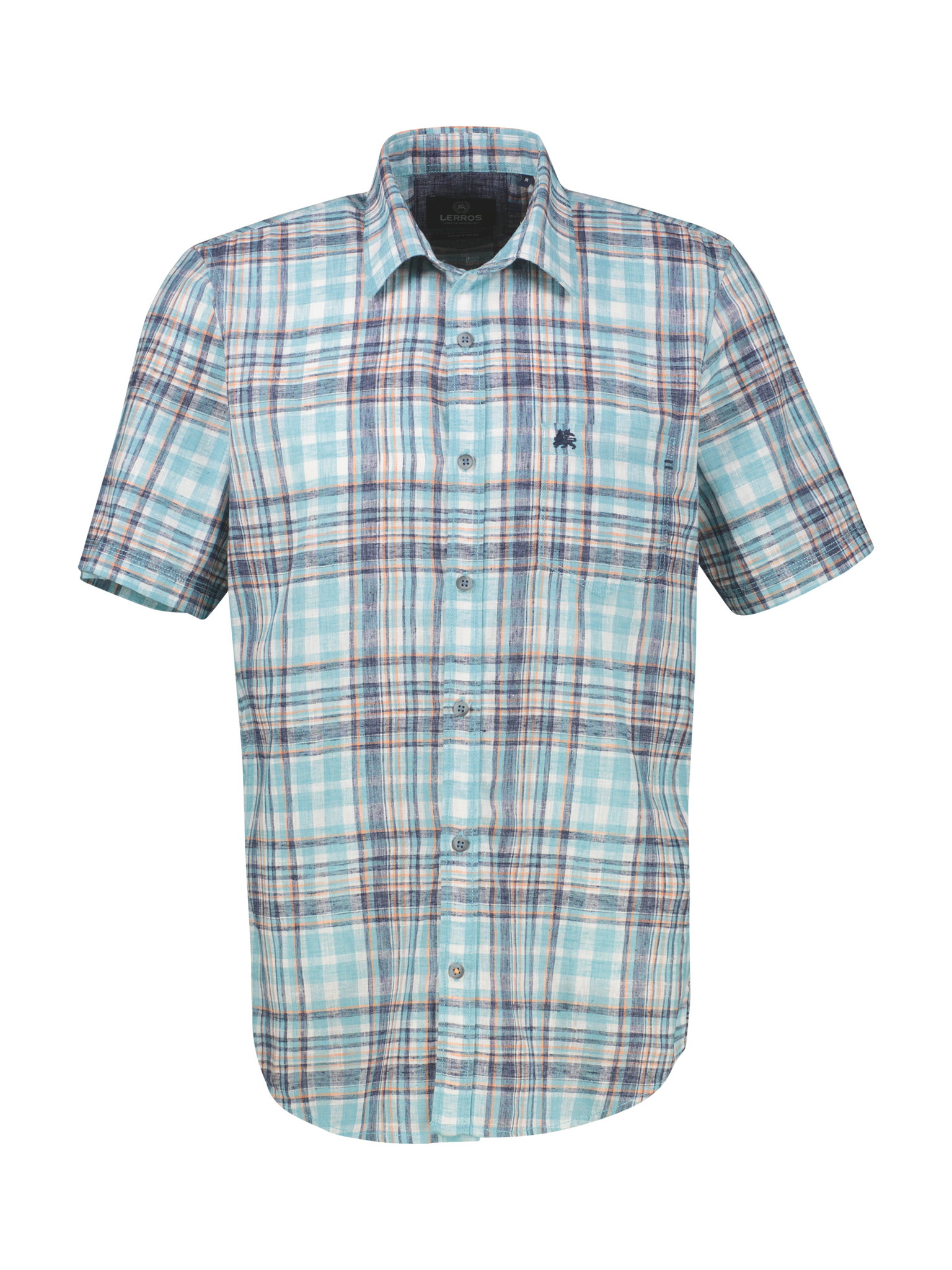 HEMD 1/2 ARM, REEF BLUE #1